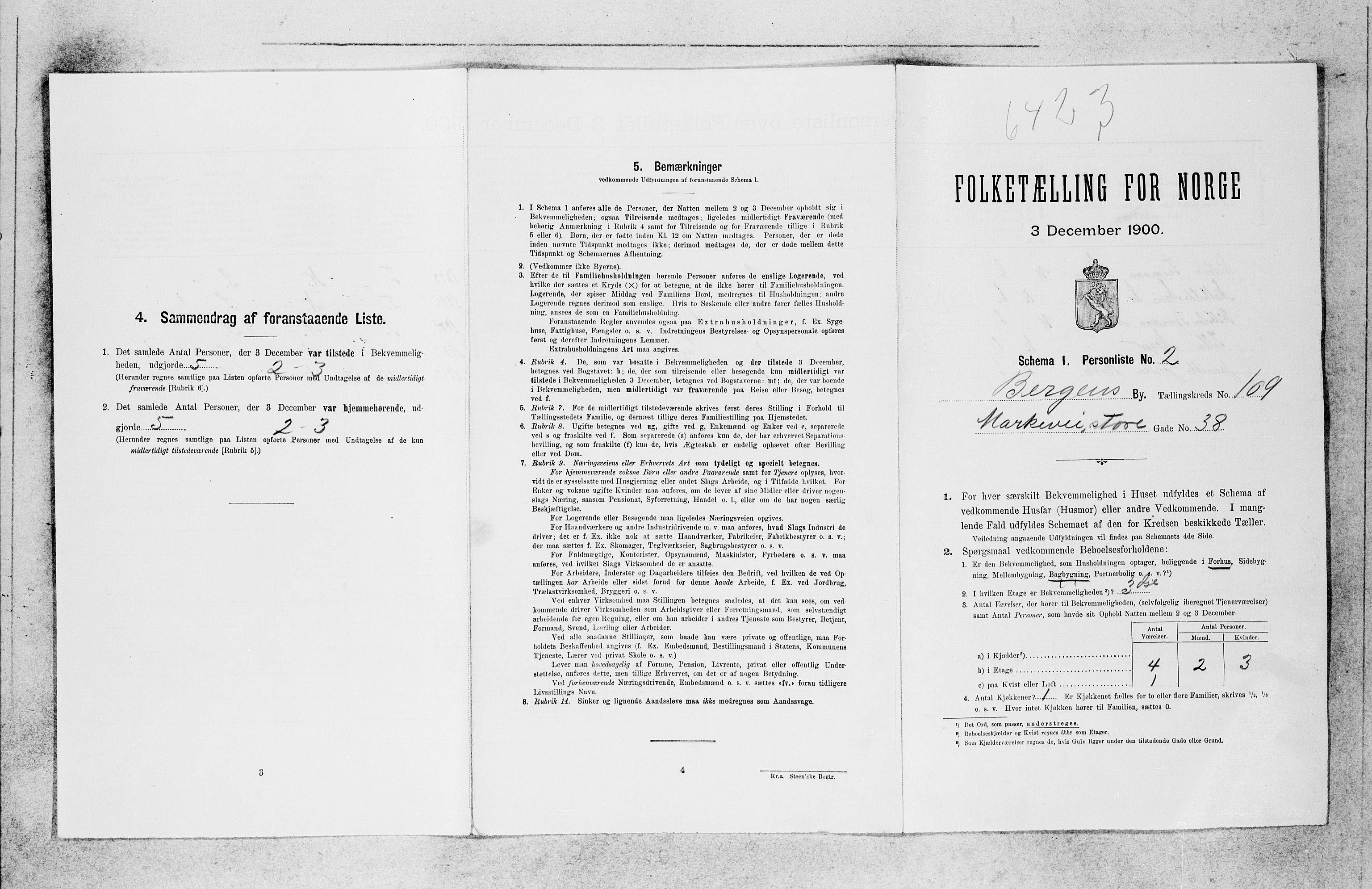 SAB, 1900 census for Bergen, 1900, p. 22802