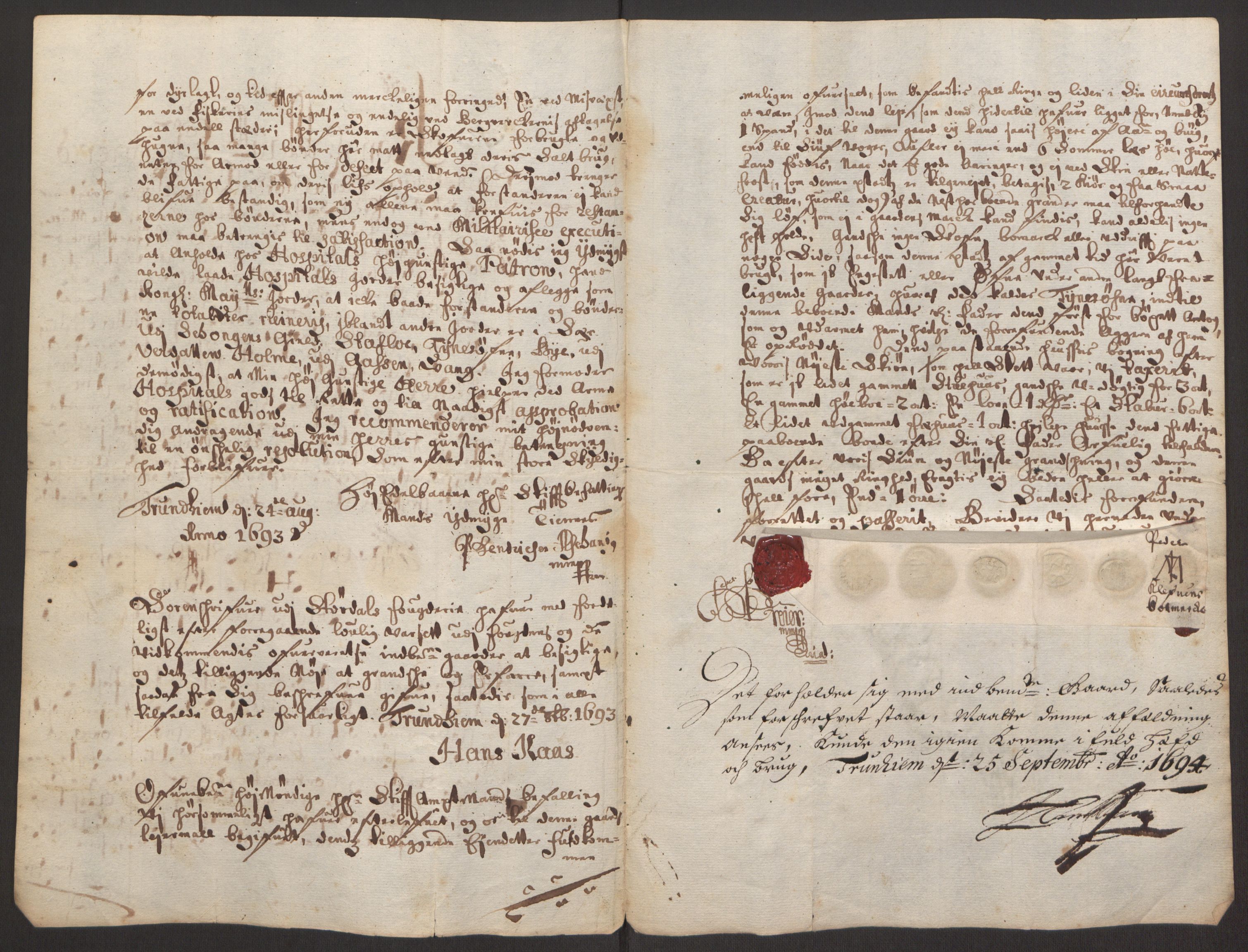 Rentekammeret inntil 1814, Reviderte regnskaper, Fogderegnskap, AV/RA-EA-4092/R62/L4186: Fogderegnskap Stjørdal og Verdal, 1693-1694, p. 268