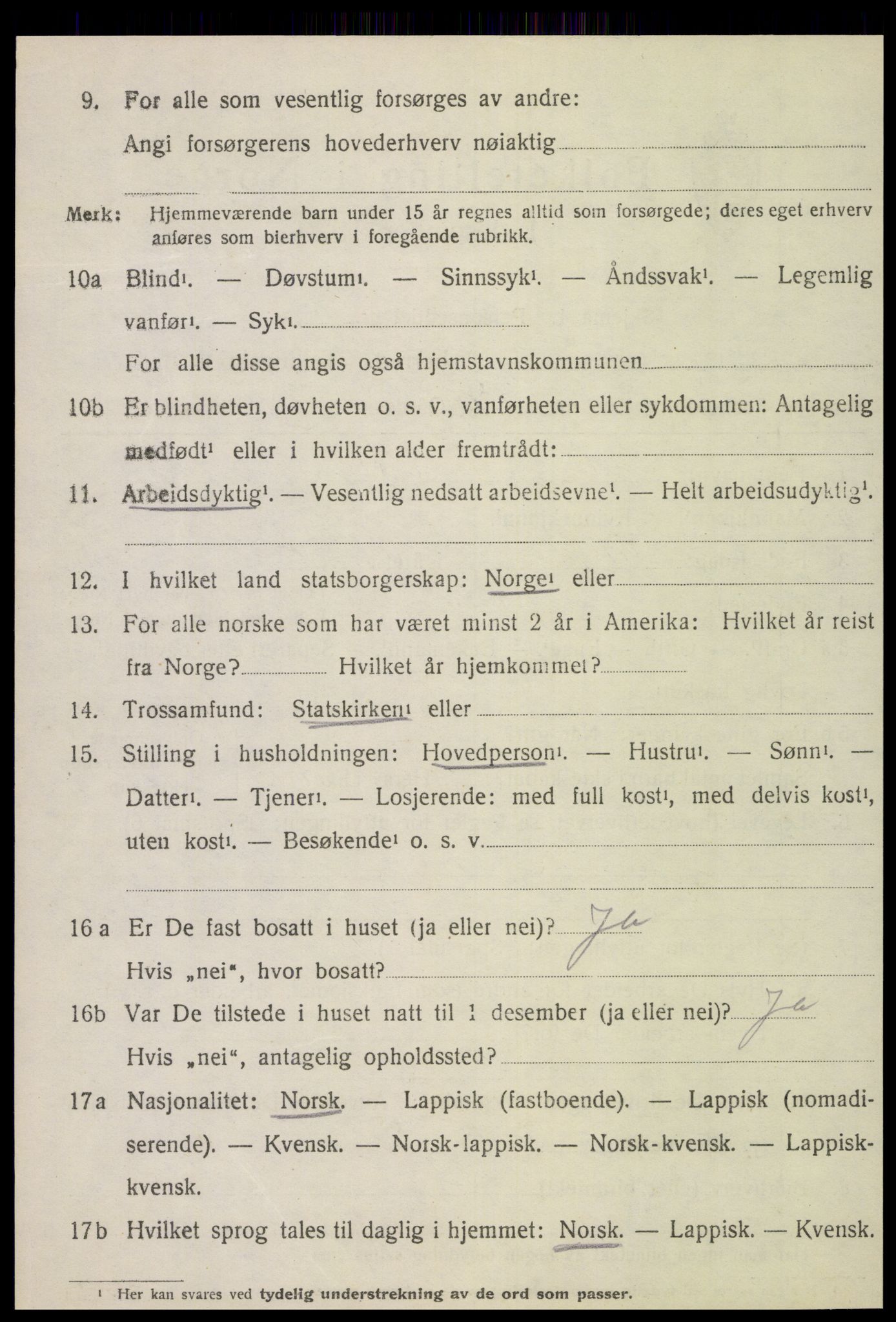 SAT, 1920 census for Vikna, 1920, p. 7340