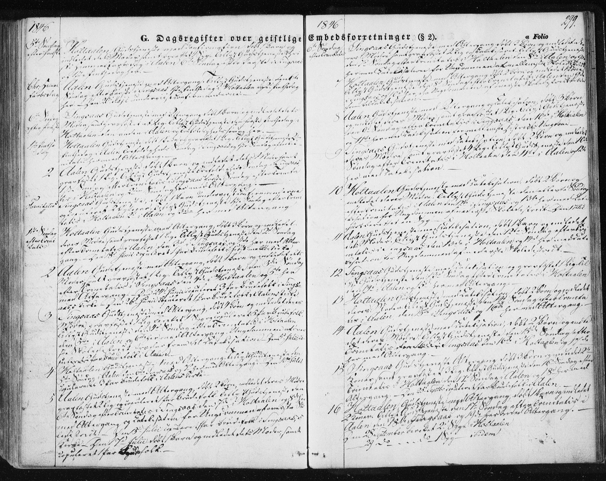 Ministerialprotokoller, klokkerbøker og fødselsregistre - Sør-Trøndelag, SAT/A-1456/685/L0963: Parish register (official) no. 685A06 /1, 1846-1859, p. 299