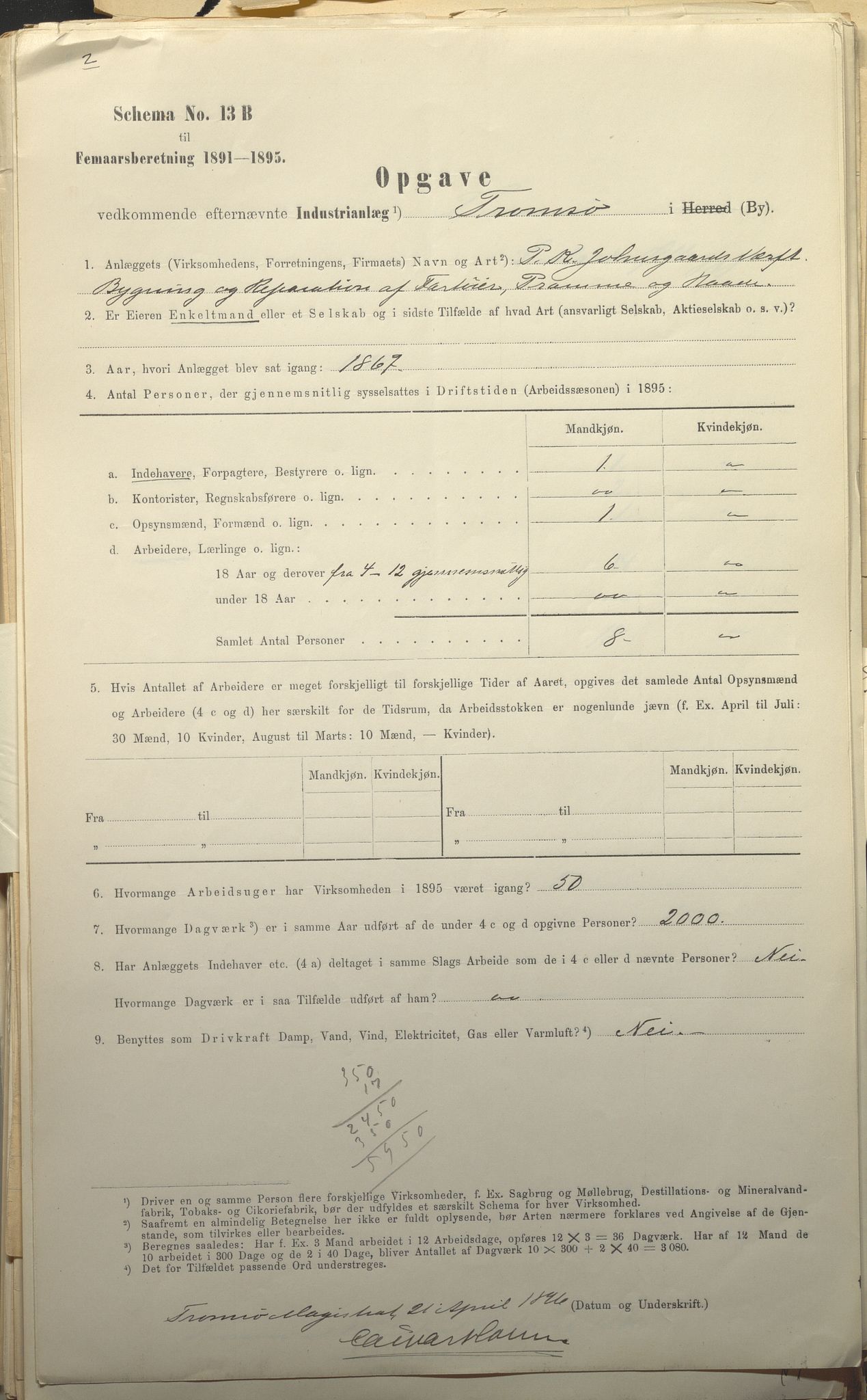 Fylkesmannen i Troms, AV/SATØ-S-0001/A7.25.1/L2072: Femårsberetninger, 1891-1900, p. 67