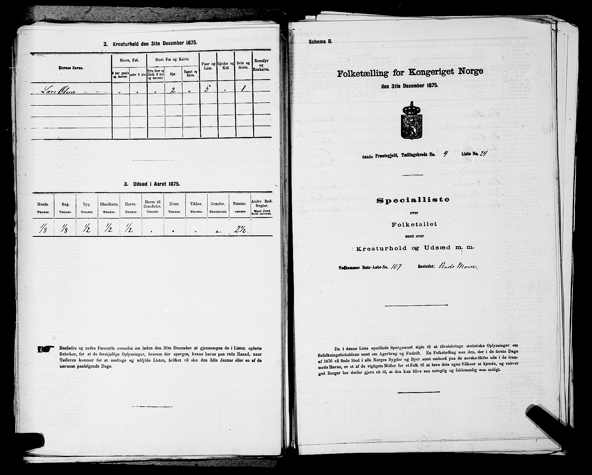 SAKO, 1875 census for 0822P Sauherad, 1875, p. 481