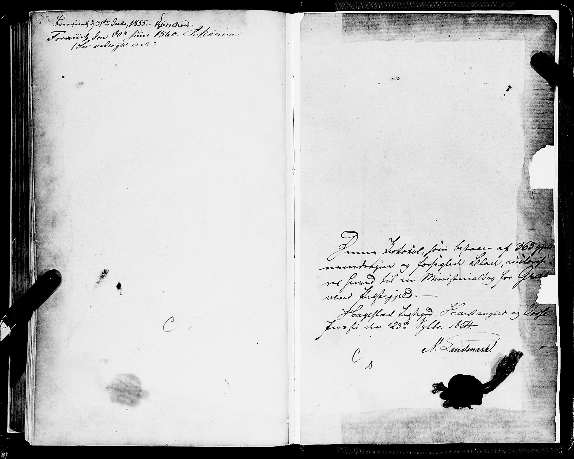 Ulvik sokneprestembete, SAB/A-78801/H/Haa: Parish register (official) no. A 13, 1853-1863, p. 345