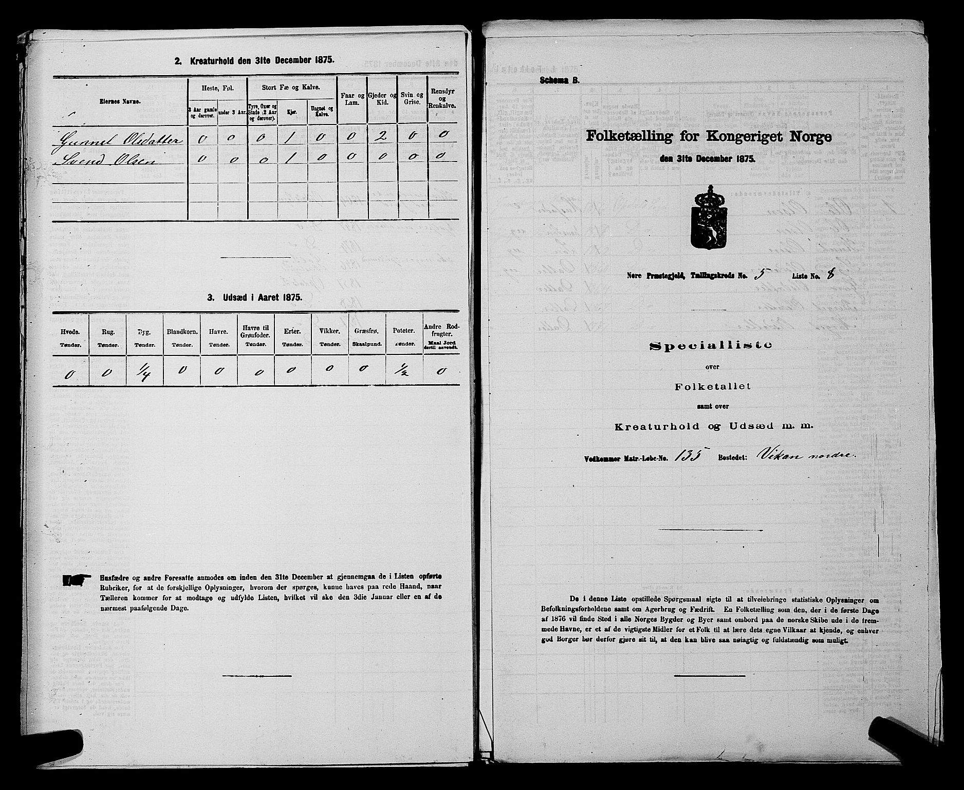 SAKO, 1875 census for 0633P Nore, 1875, p. 651