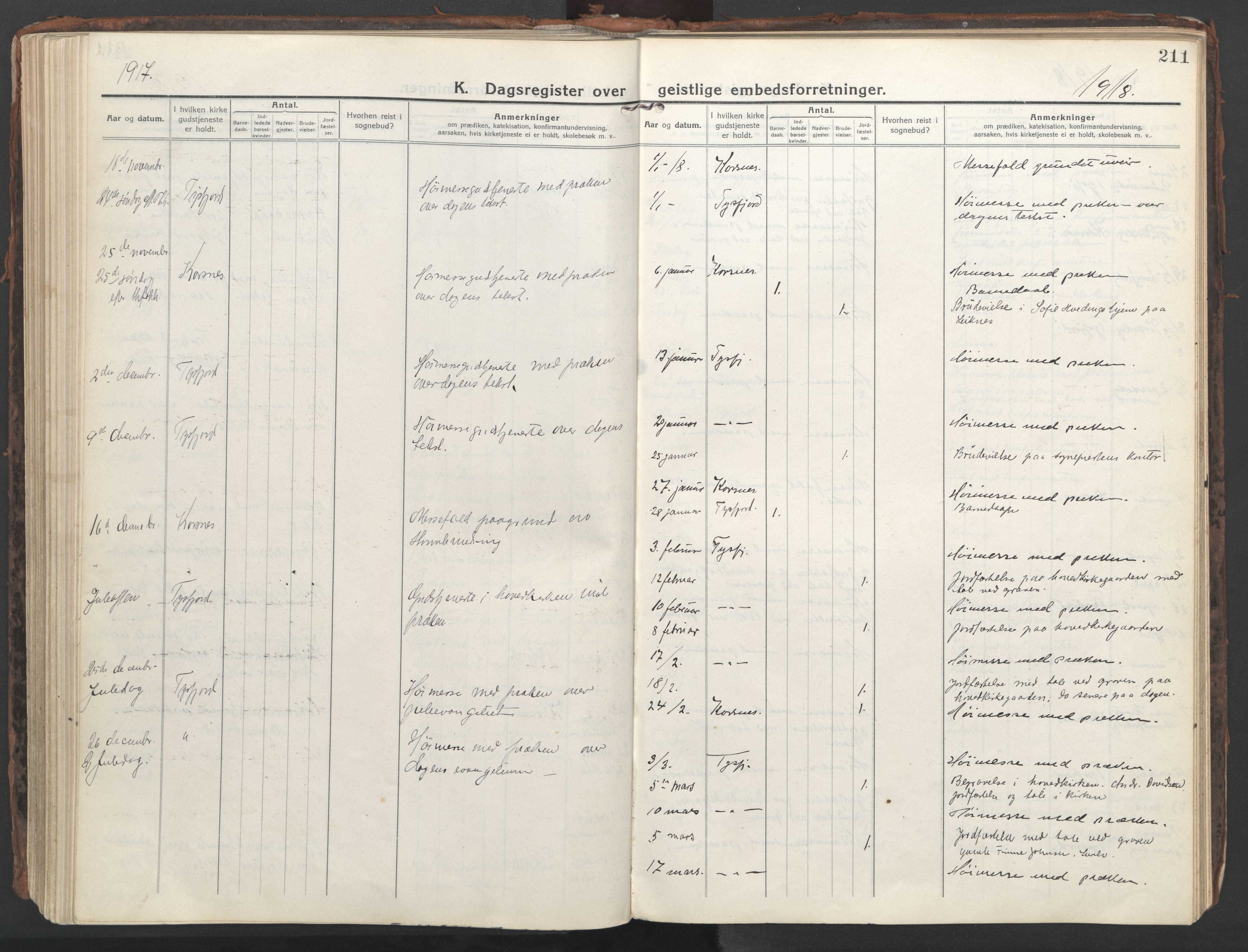 Ministerialprotokoller, klokkerbøker og fødselsregistre - Nordland, SAT/A-1459/861/L0872: Parish register (official) no. 861A07, 1915-1924, p. 211
