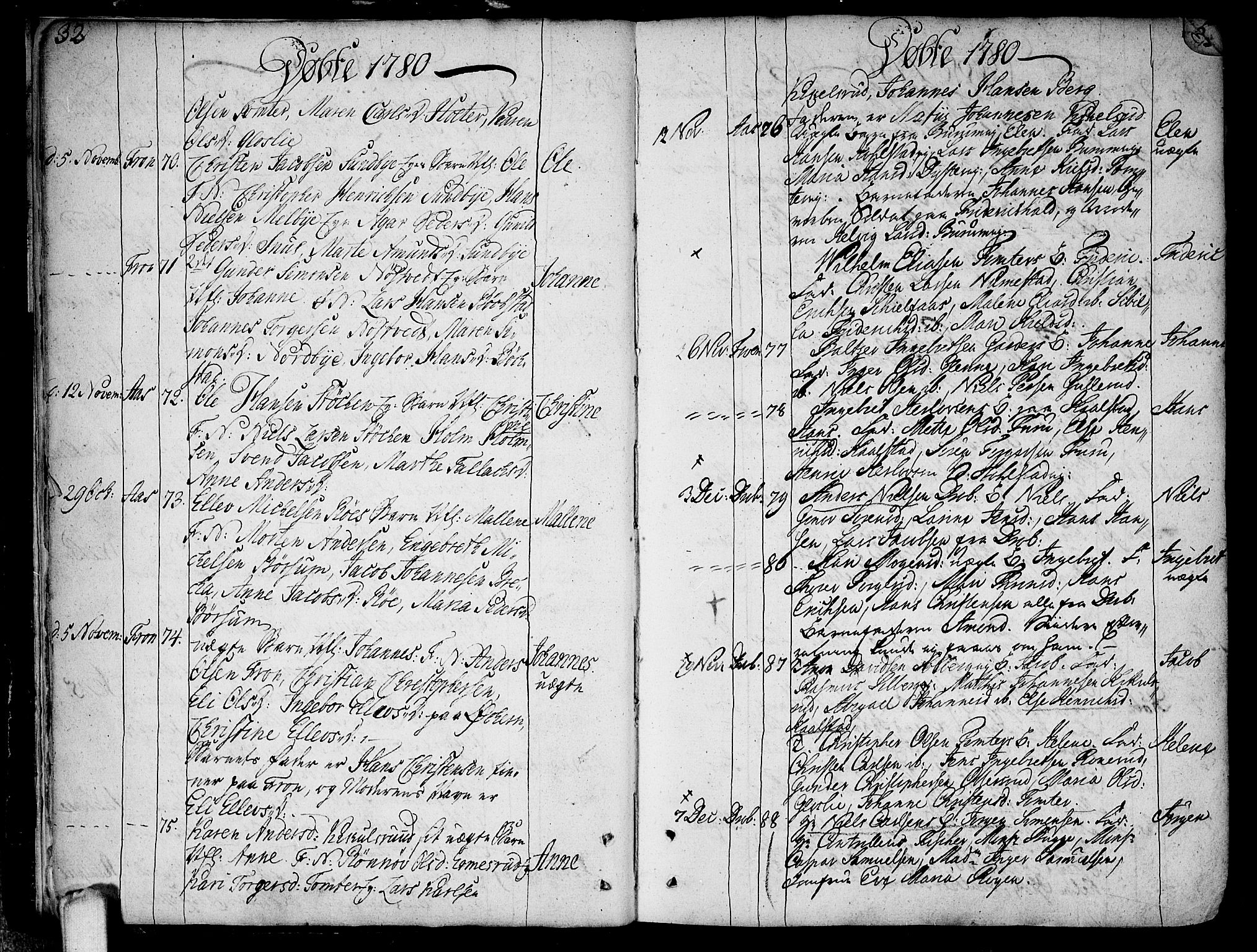 Ås prestekontor Kirkebøker, AV/SAO-A-10894/F/Fa/L0002: Parish register (official) no. I 2, 1778-1813, p. 32-33
