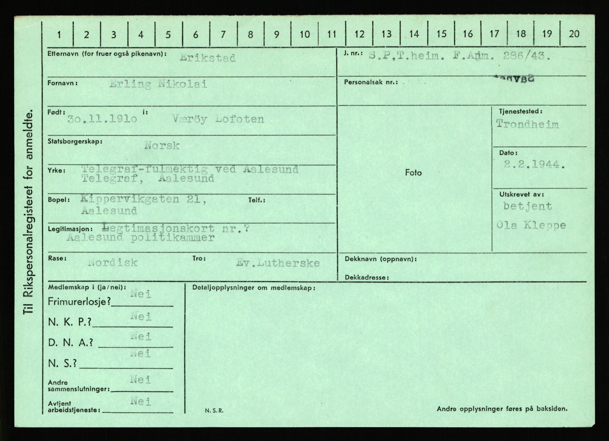 Statspolitiet - Hovedkontoret / Osloavdelingen, AV/RA-S-1329/C/Ca/L0004: Eid - funn av gjenstander	, 1943-1945, p. 2071