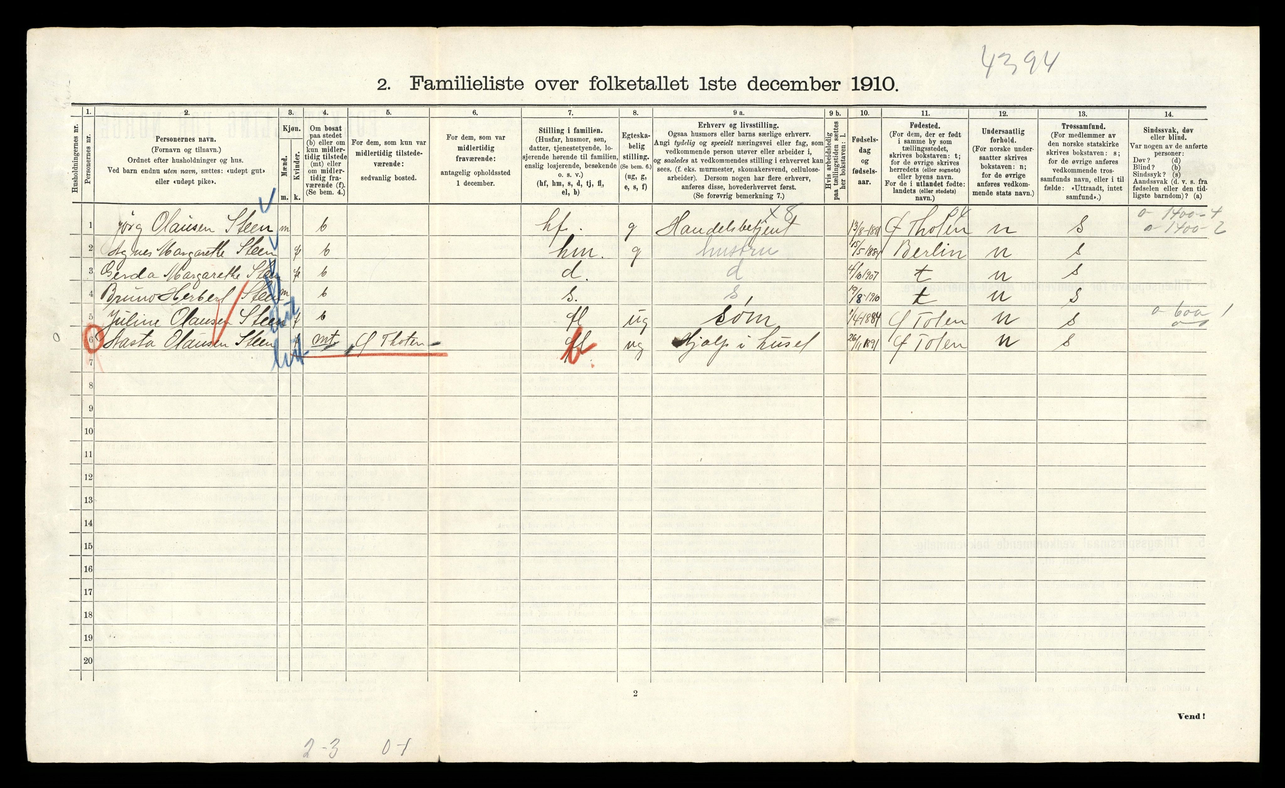 RA, 1910 census for Kristiania, 1910, p. 33928