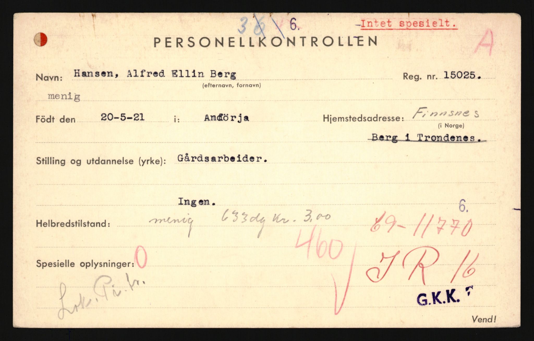 Forsvaret, Troms infanteriregiment nr. 16, AV/RA-RAFA-3146/P/Pa/L0024/0003: Rulleblad / Rulleblad for regimentets menige mannskaper, årsklasse 1942, 1942, p. 80