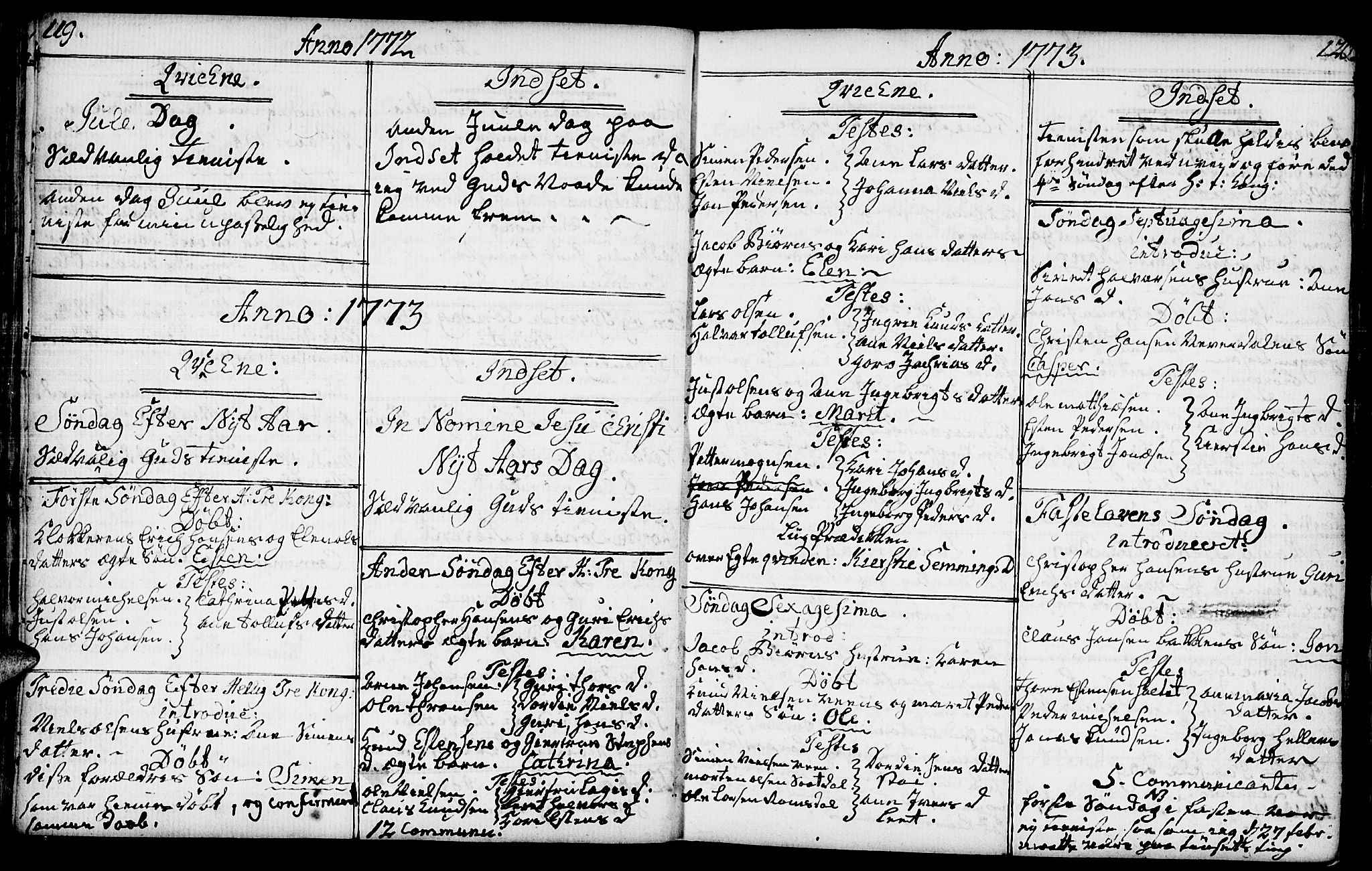 Kvikne prestekontor, SAH/PREST-064/H/Ha/Haa/L0002: Parish register (official) no. 2, 1764-1784, p. 119-120