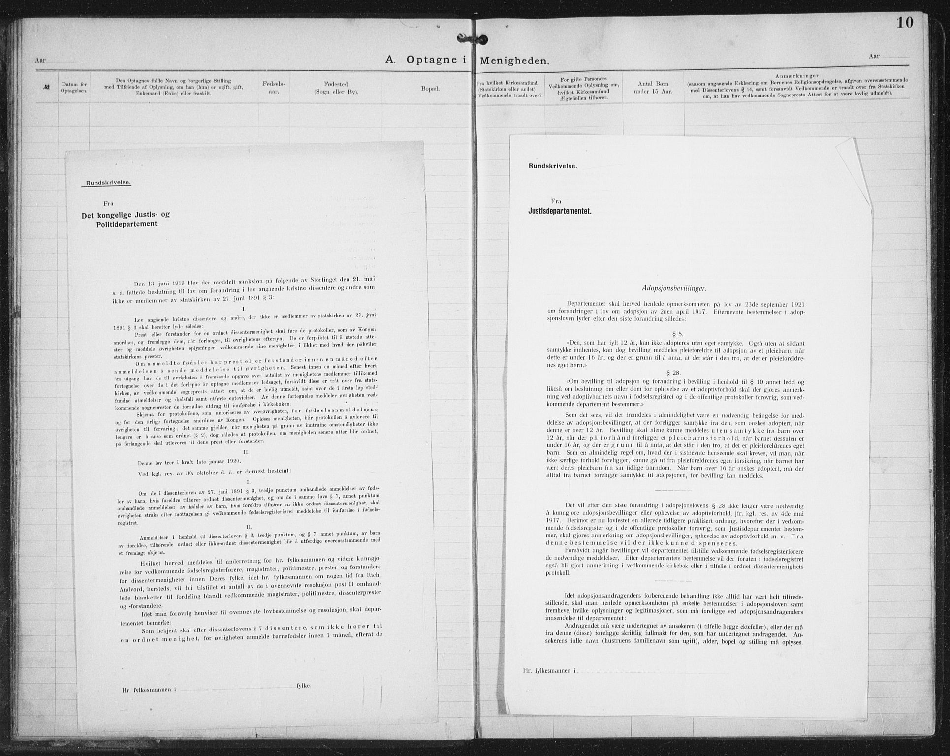 Ministerialprotokoller, klokkerbøker og fødselsregistre - Nordland, AV/SAT-A-1459/881/L1174: Dissenter register no. 881D01, 1891-1933, p. 10