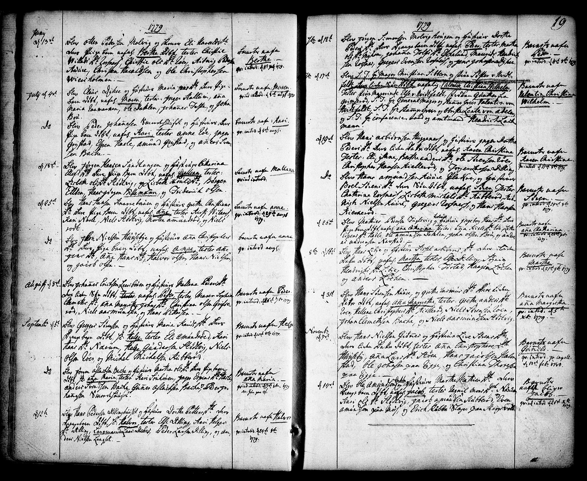 Rygge prestekontor Kirkebøker, SAO/A-10084b/F/Fa/L0002: Parish register (official) no. 2, 1771-1814, p. 19