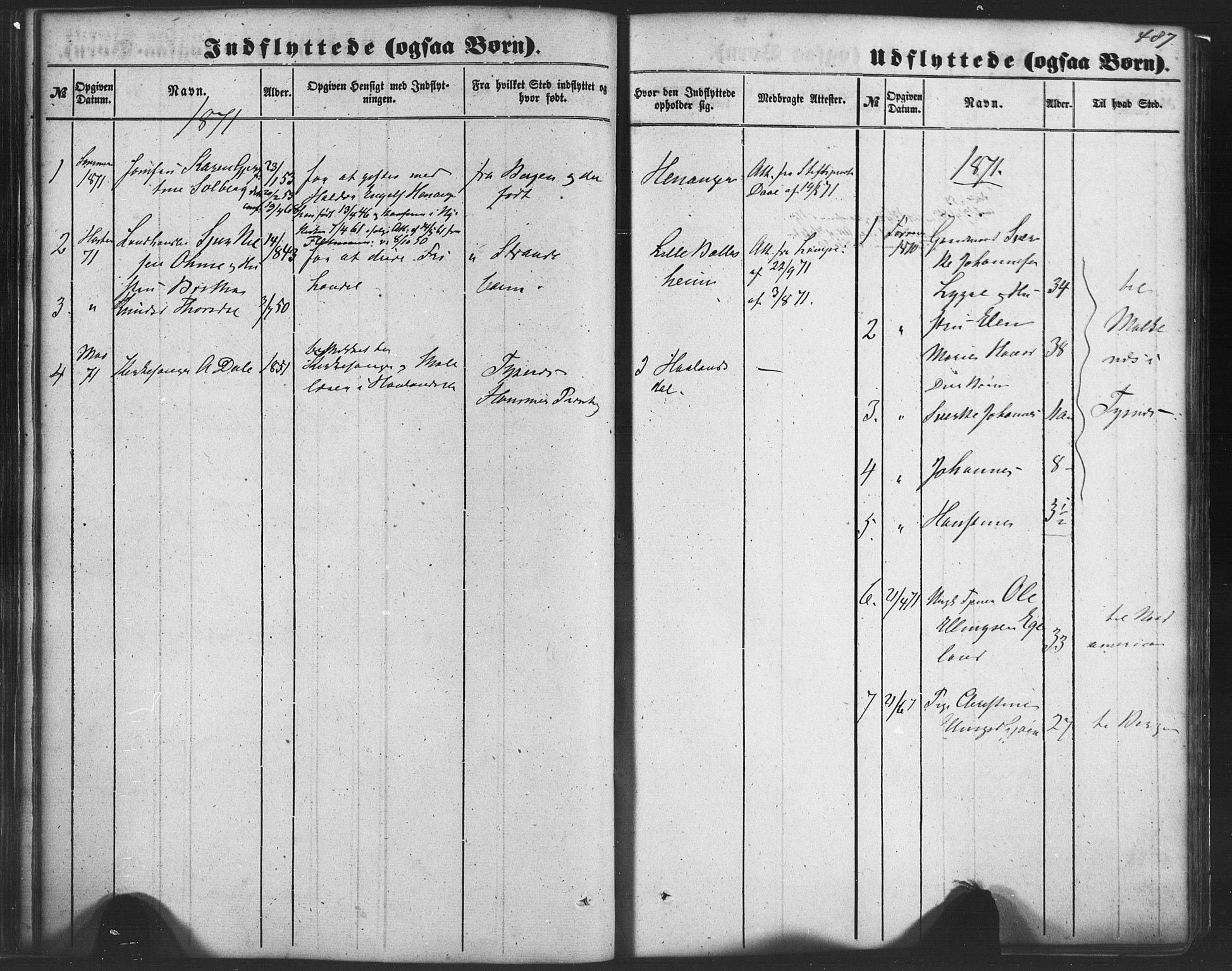 Fusa sokneprestembete, SAB/A-75401/H/Haa: Parish register (official) no. A 1II, 1855-1879, p. 487