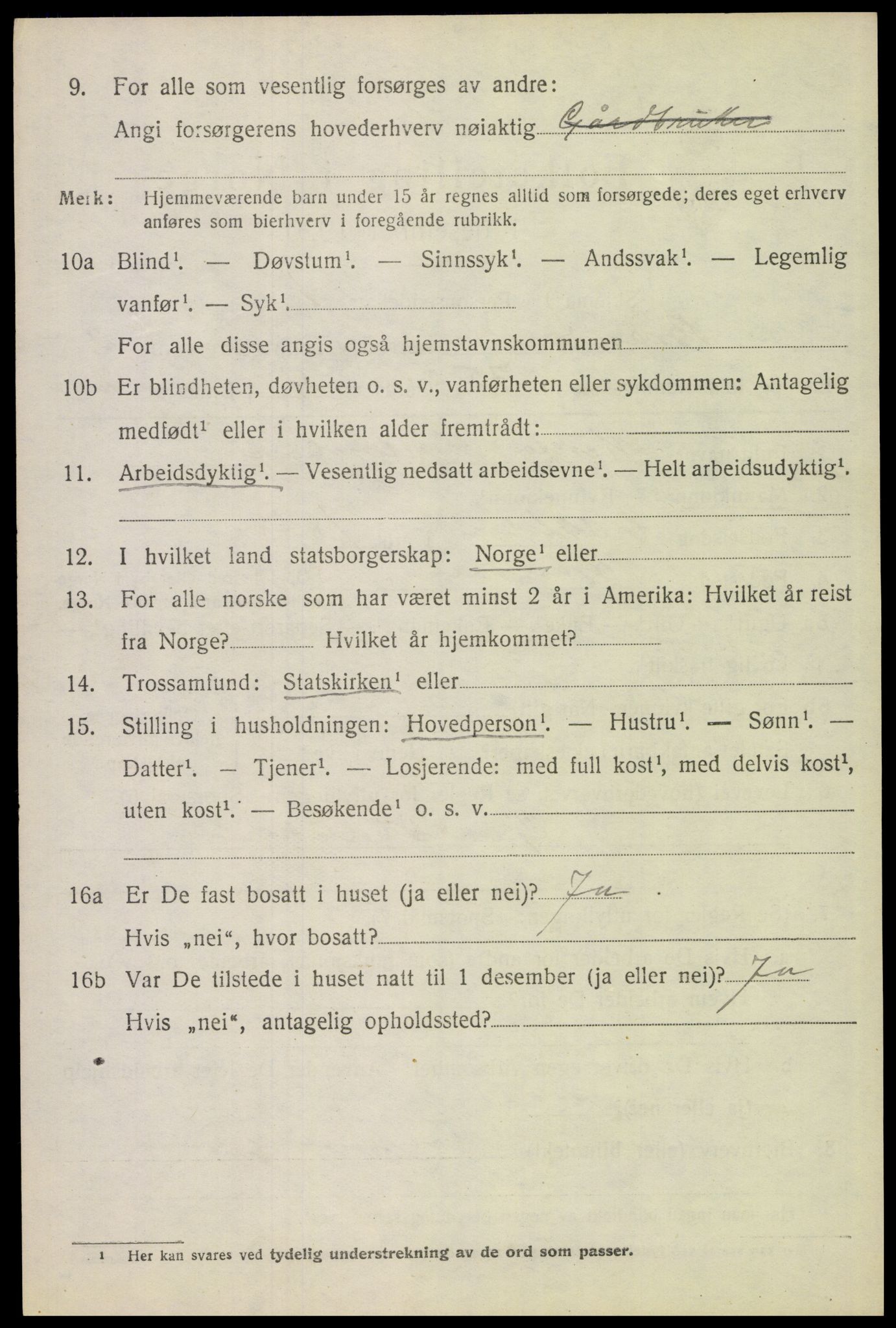 SAH, 1920 census for Brandval, 1920, p. 2981