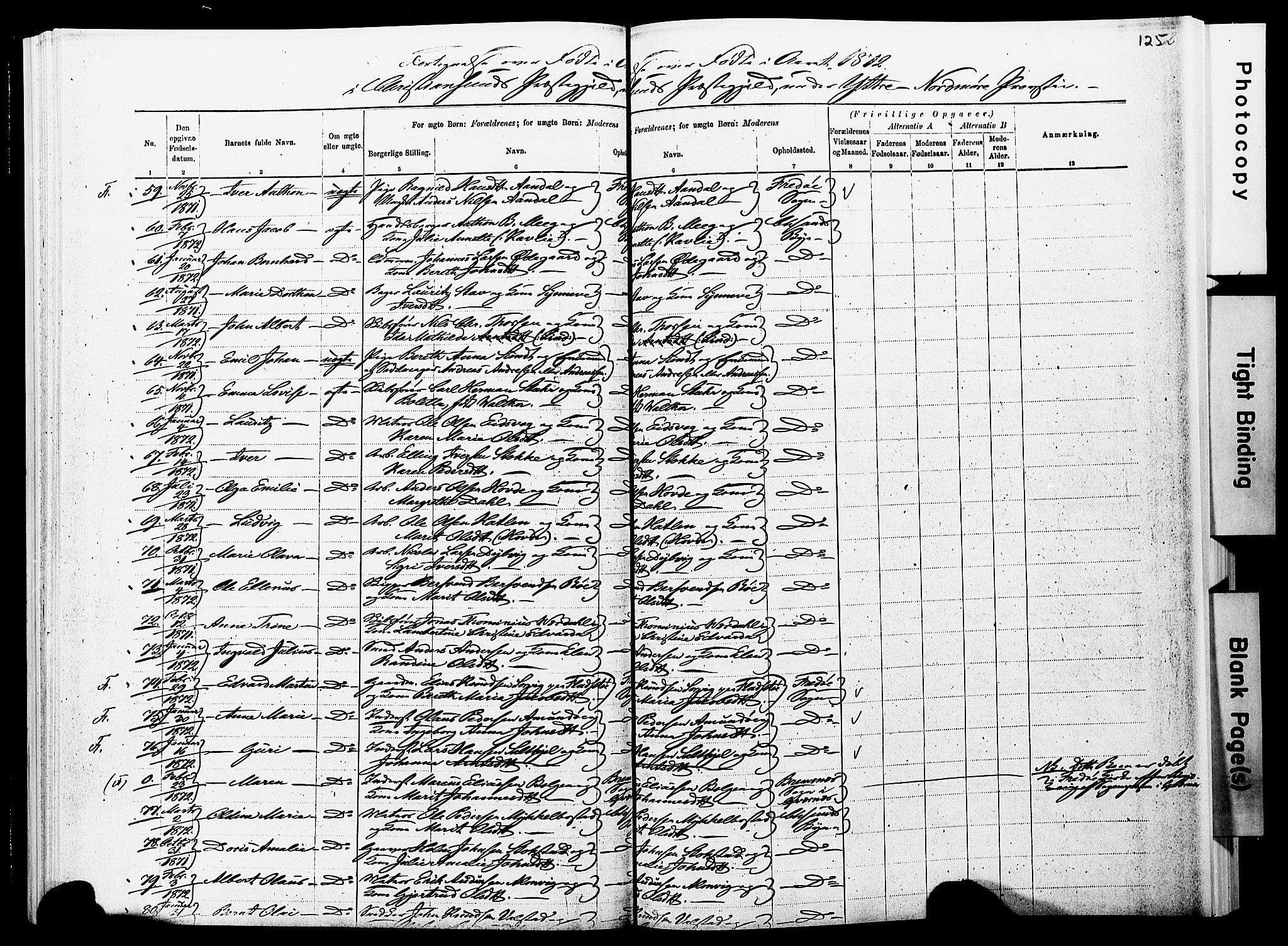 Ministerialprotokoller, klokkerbøker og fødselsregistre - Møre og Romsdal, AV/SAT-A-1454/572/L0857: Parish register (official) no. 572D01, 1866-1872, p. 124-125