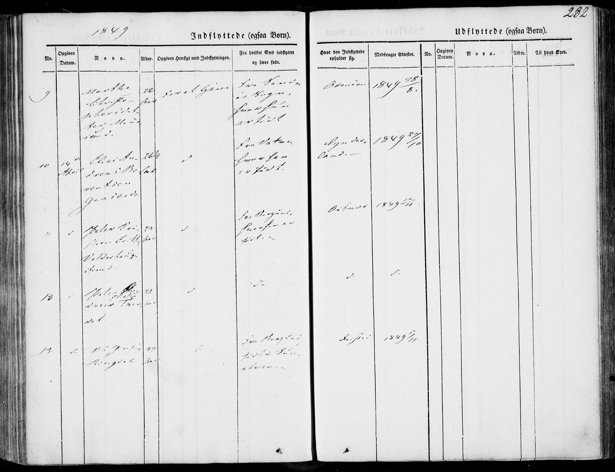 Ministerialprotokoller, klokkerbøker og fødselsregistre - Møre og Romsdal, AV/SAT-A-1454/536/L0497: Parish register (official) no. 536A06, 1845-1865, p. 282