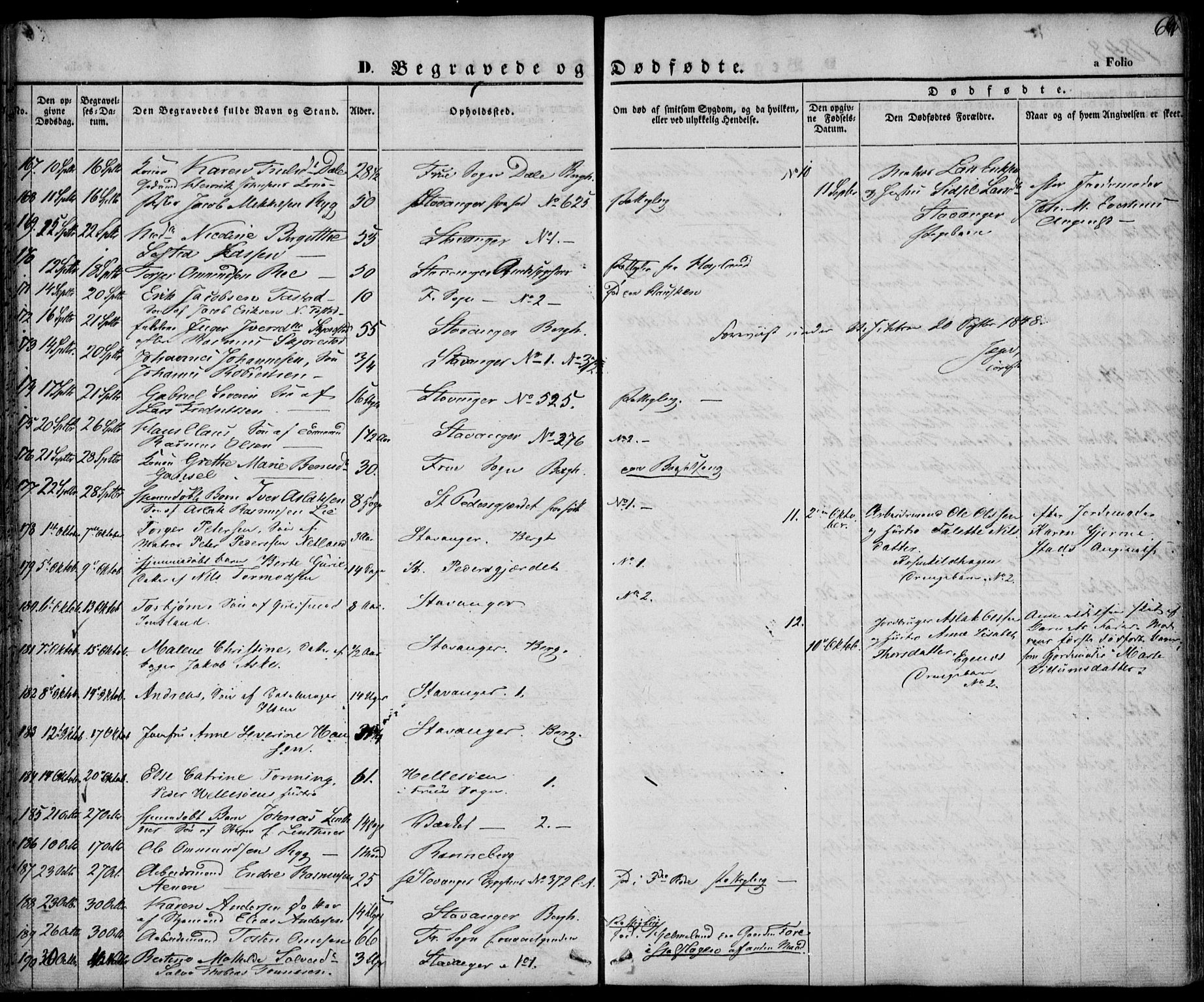 Domkirken sokneprestkontor, AV/SAST-A-101812/001/30/30BA/L0014: Parish register (official) no. A 13, 1841-1851, p. 67