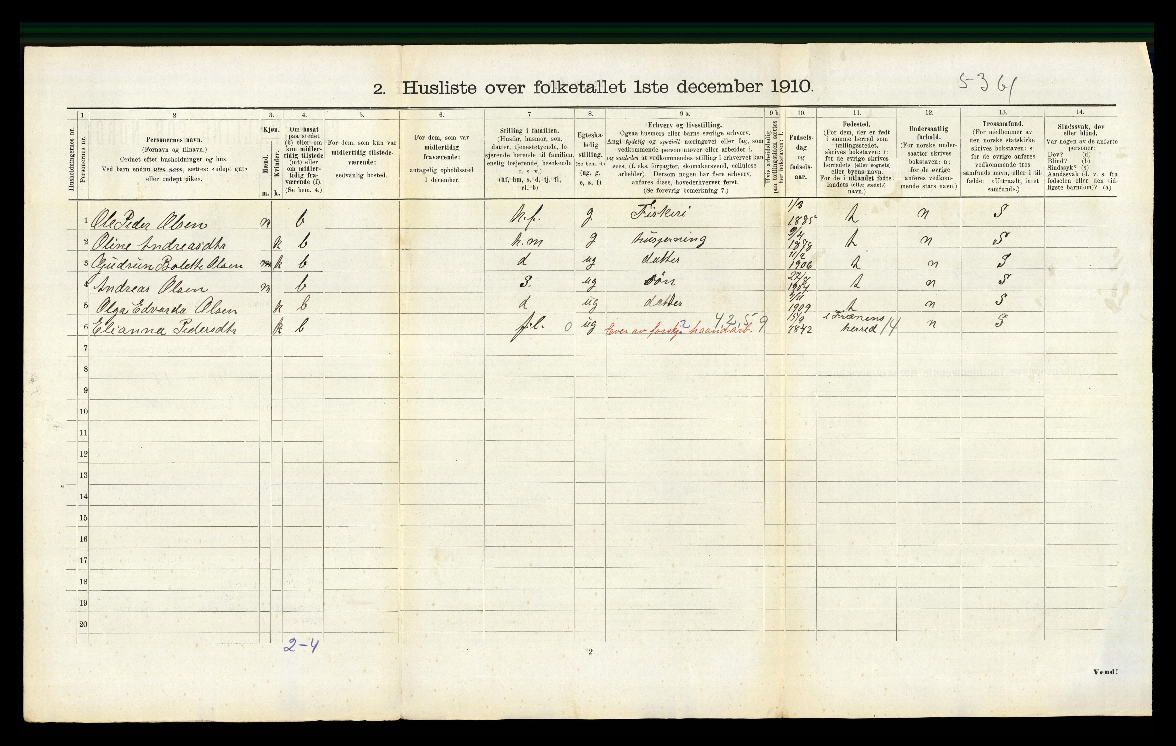 RA, 1910 census for Bud, 1910, p. 982