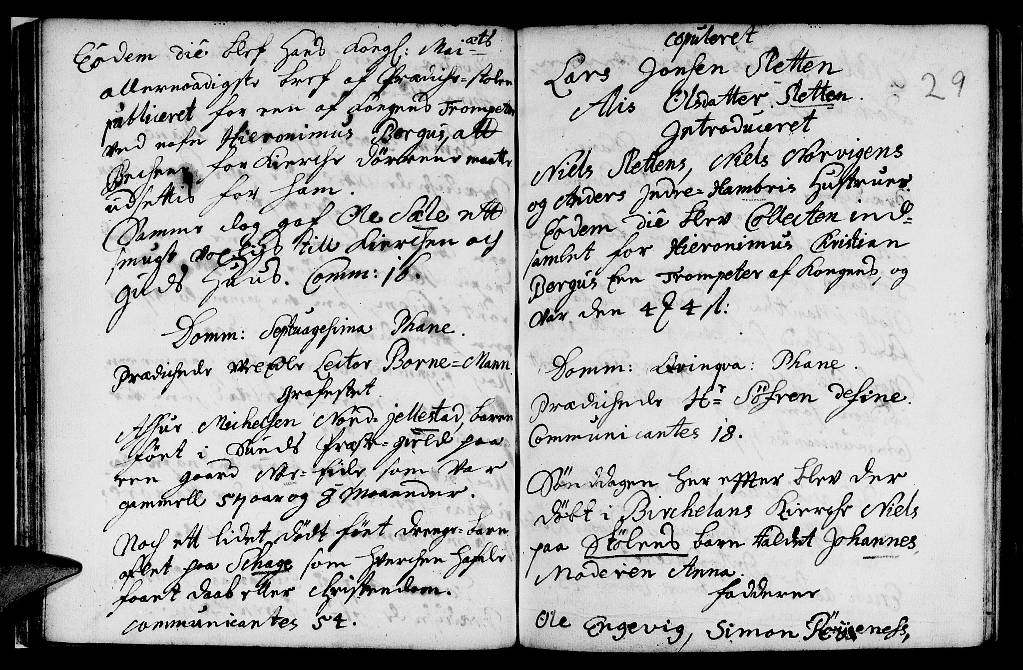 Fana Sokneprestembete, AV/SAB-A-75101/H/Haa/Haaa/L0001: Parish register (official) no. A 1, 1712-1719, p. 29
