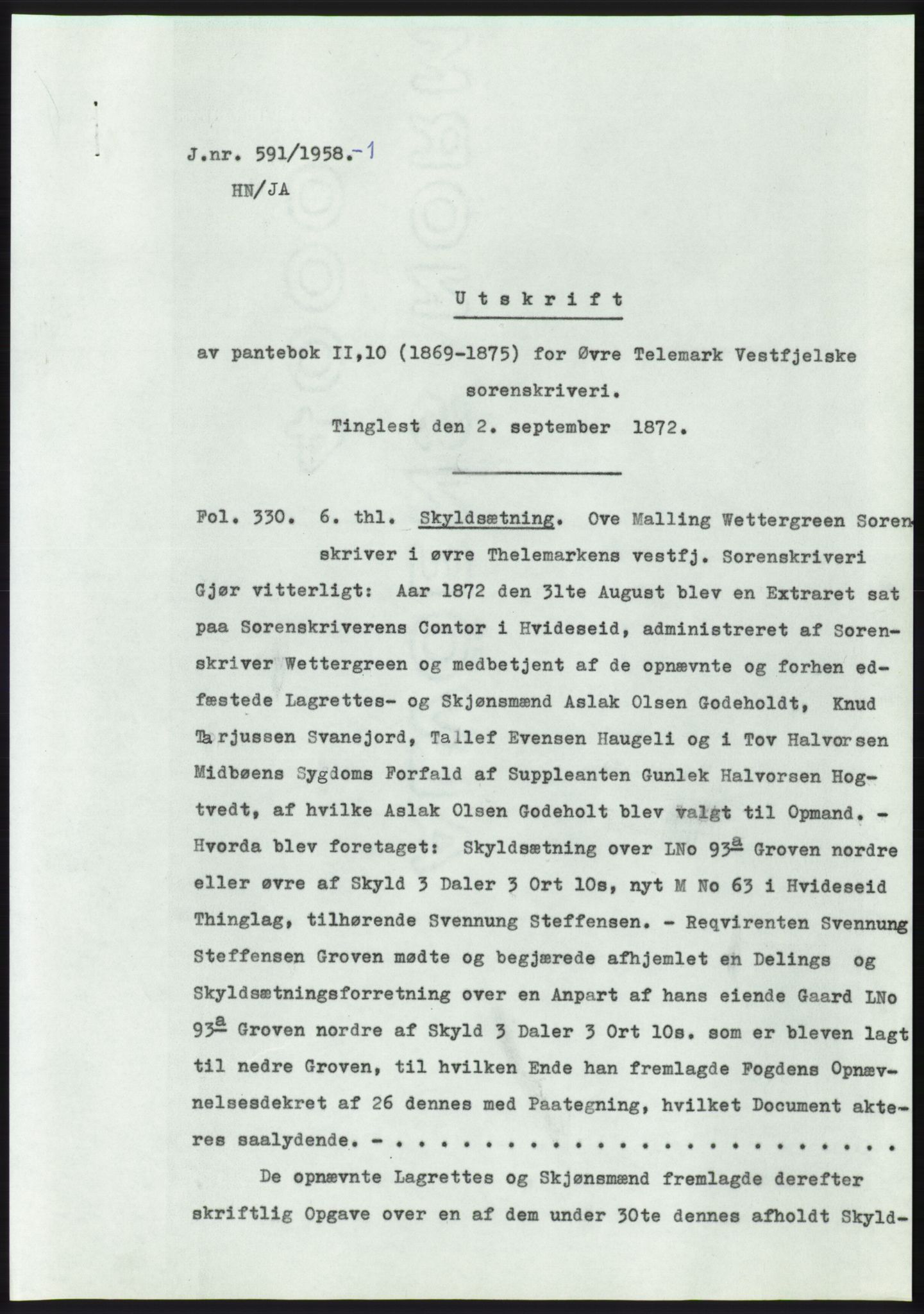 Statsarkivet i Kongsberg, SAKO/A-0001, 1958, p. 429