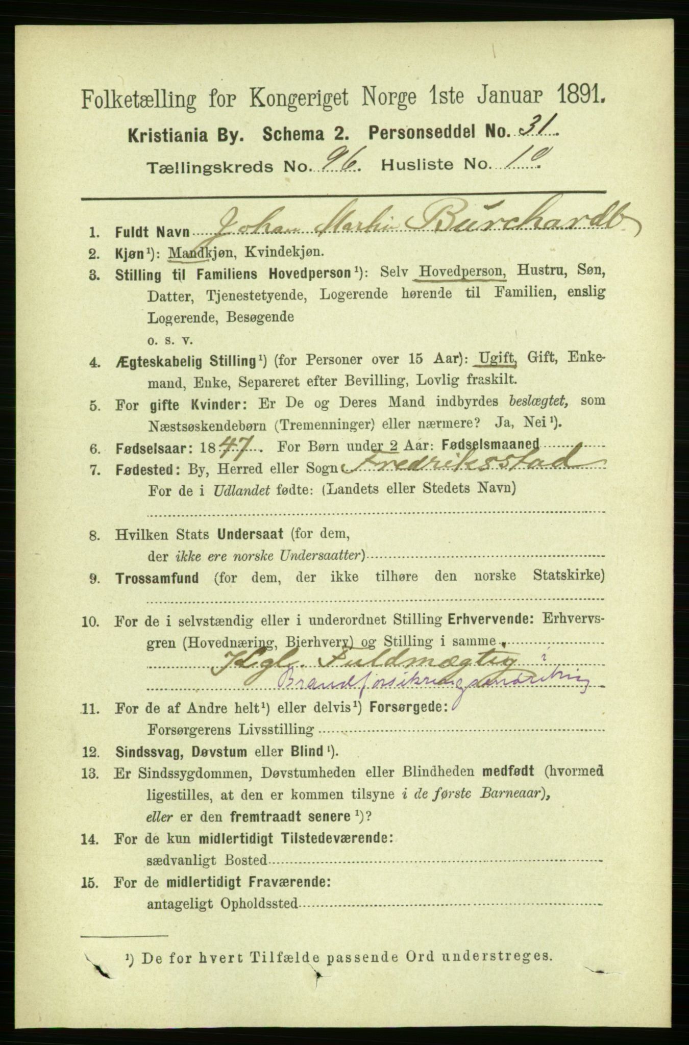 RA, 1891 census for 0301 Kristiania, 1891, p. 46800