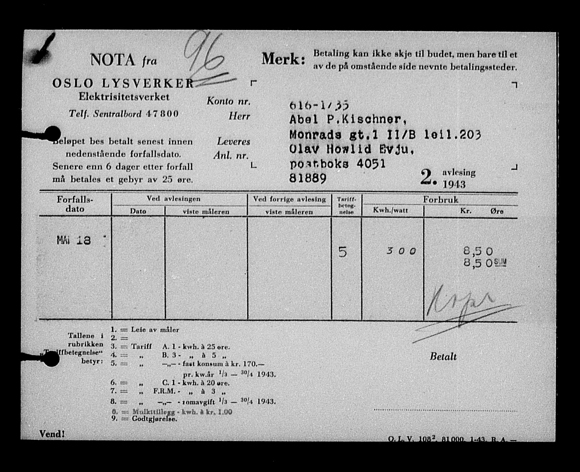 Justisdepartementet, Tilbakeføringskontoret for inndratte formuer, AV/RA-S-1564/H/Hc/Hcc/L0951: --, 1945-1947, p. 354