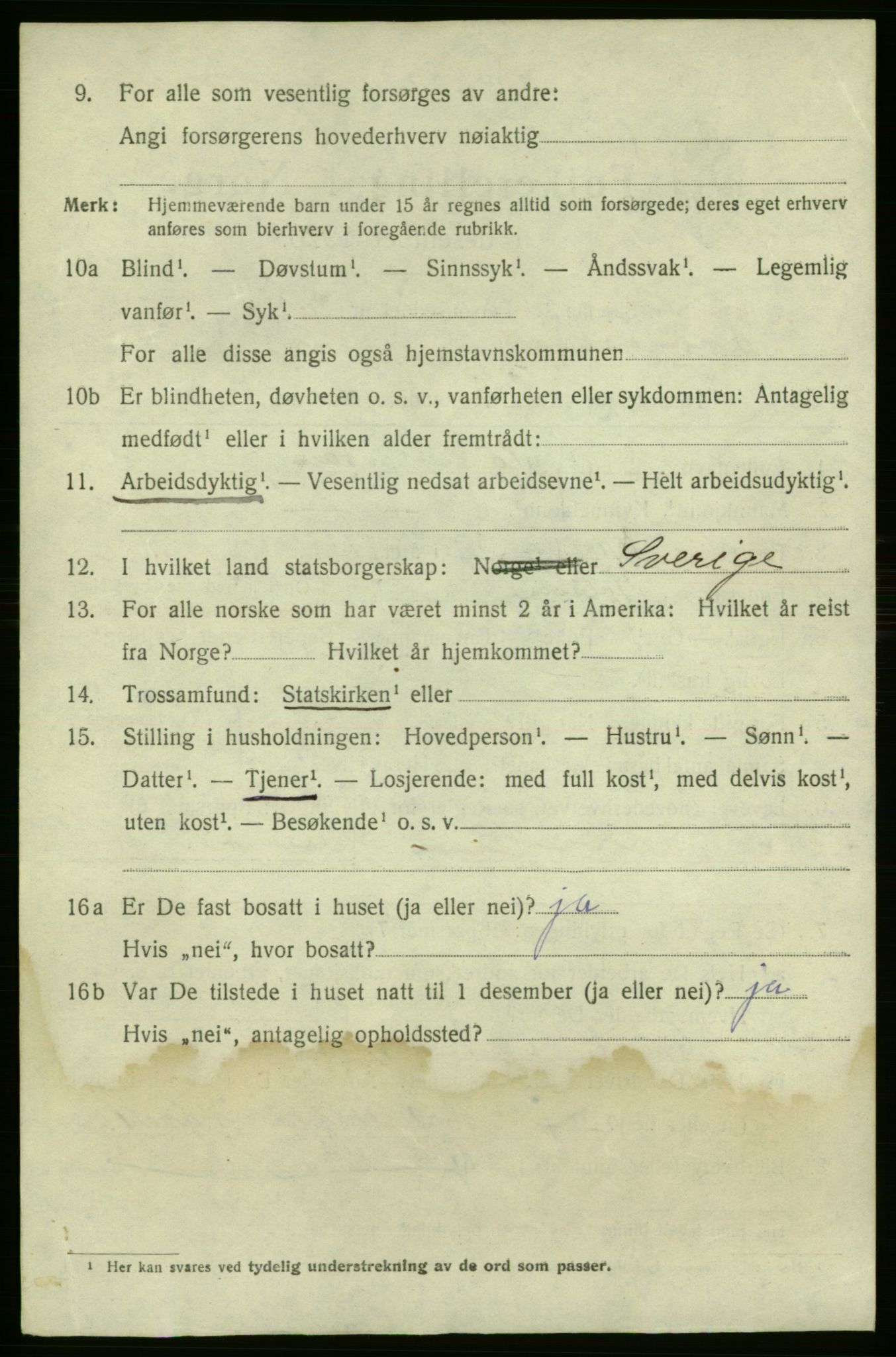 SAO, 1920 census for Fredrikshald, 1920, p. 15716