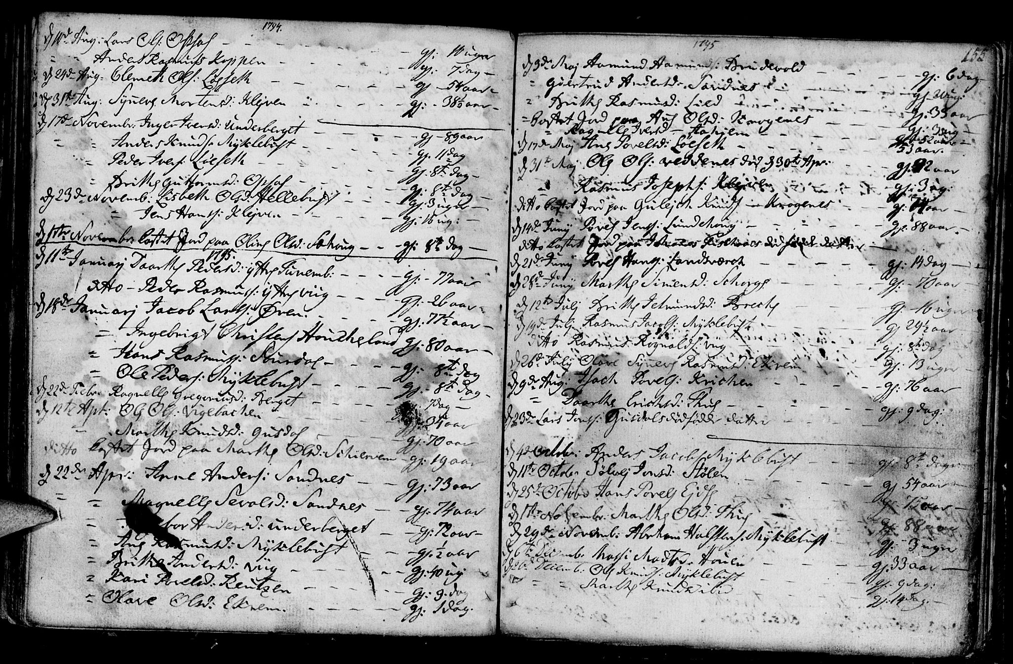 Ministerialprotokoller, klokkerbøker og fødselsregistre - Møre og Romsdal, SAT/A-1454/501/L0002: Parish register (official) no. 501A02, 1760-1816, p. 155