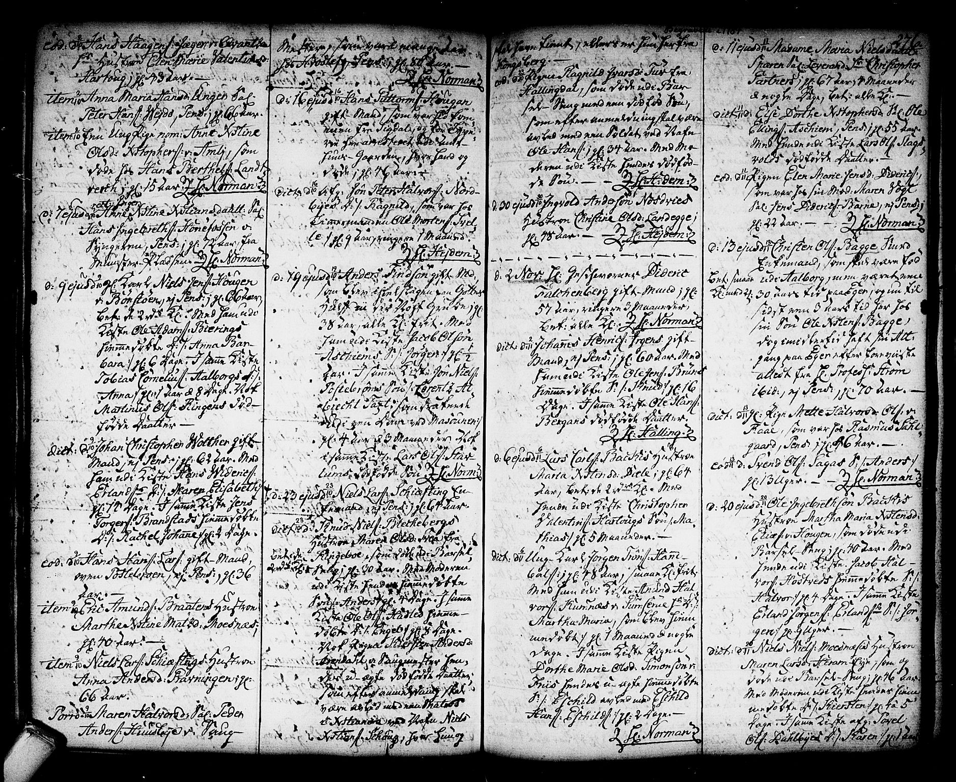 Kongsberg kirkebøker, SAKO/A-22/F/Fa/L0006: Parish register (official) no. I 6, 1783-1797, p. 276