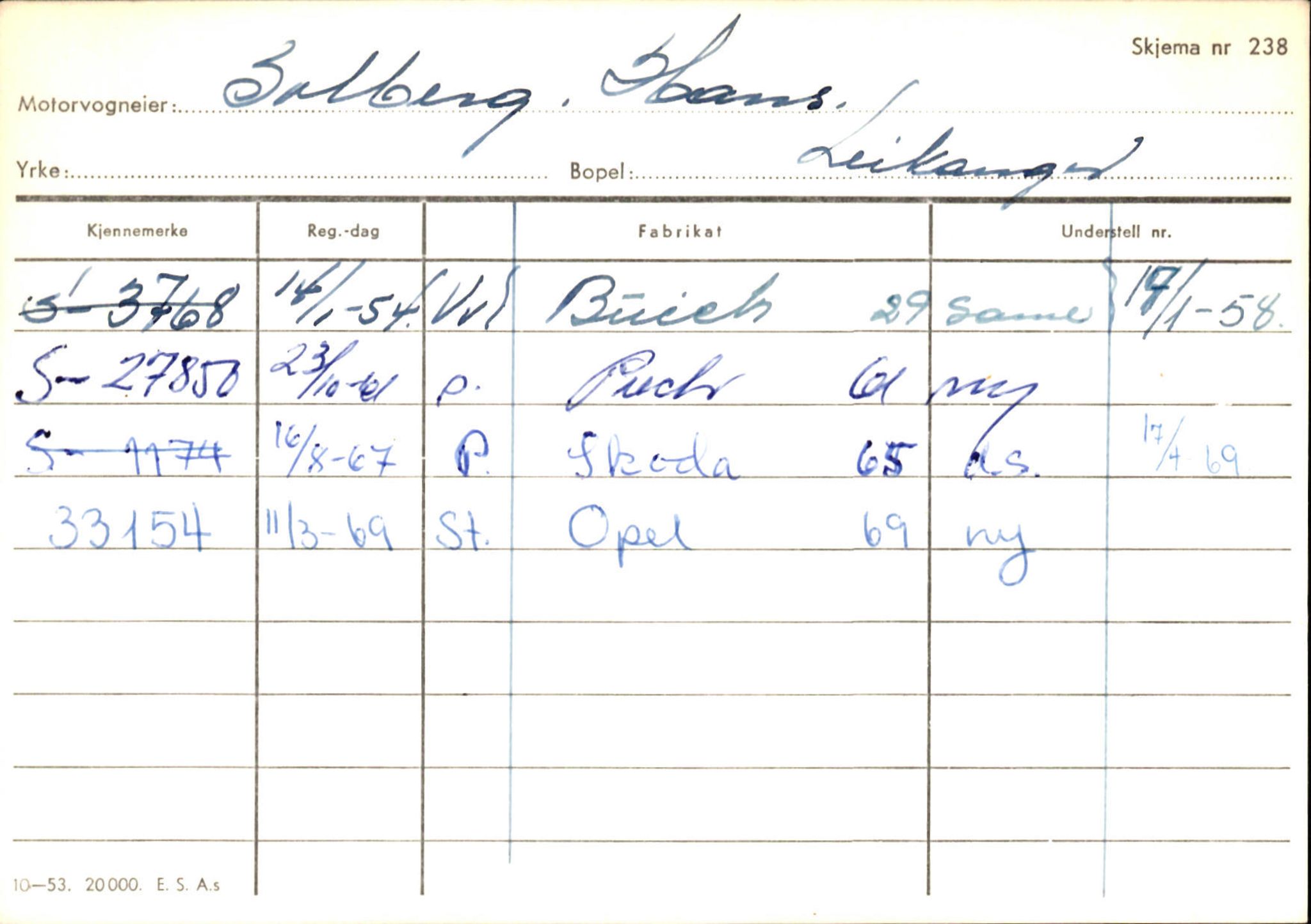 Statens vegvesen, Sogn og Fjordane vegkontor, AV/SAB-A-5301/4/F/L0126: Eigarregister Fjaler M-Å. Leikanger A-Å, 1945-1975, p. 2124