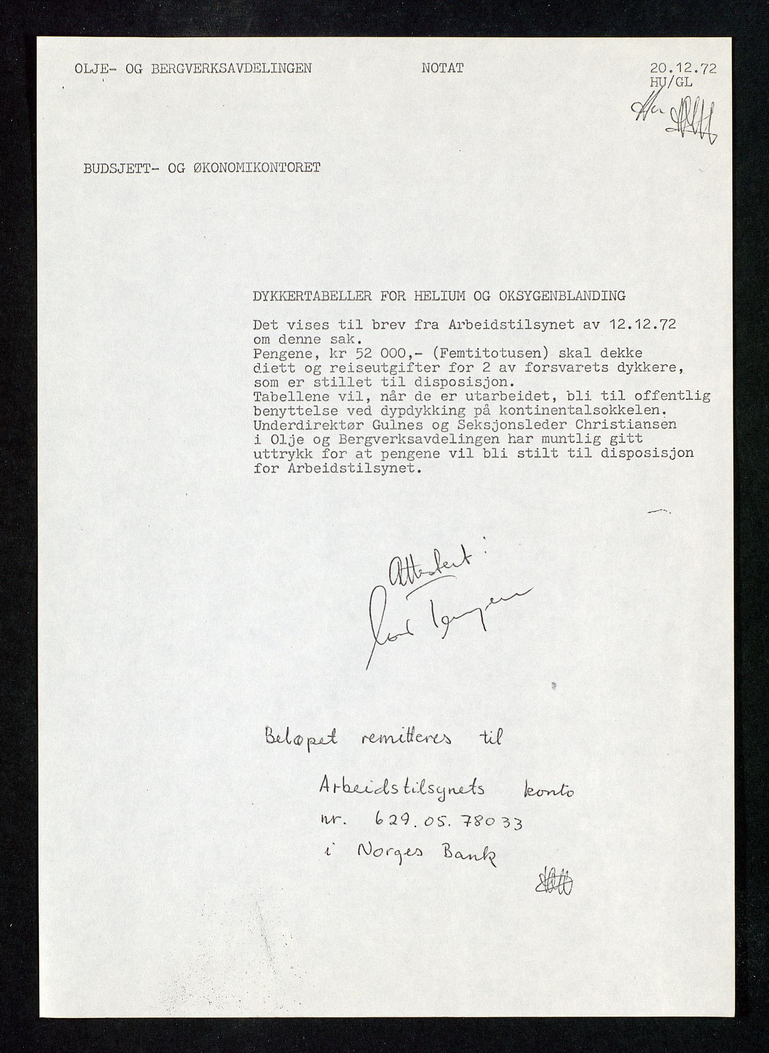 Industridepartementet, Oljekontoret, SAST/A-101348/Db/L0004: Simulering, havmiljø og dykking, 1966-1973, p. 626