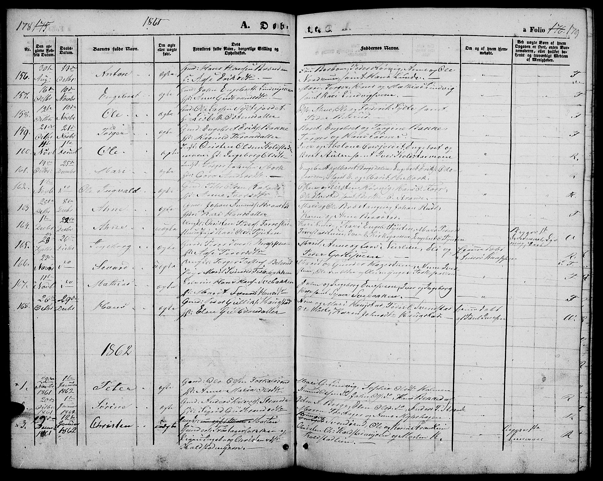 Ringebu prestekontor, SAH/PREST-082/H/Ha/Hab/L0003: Parish register (copy) no. 3, 1854-1866, p. 178-179