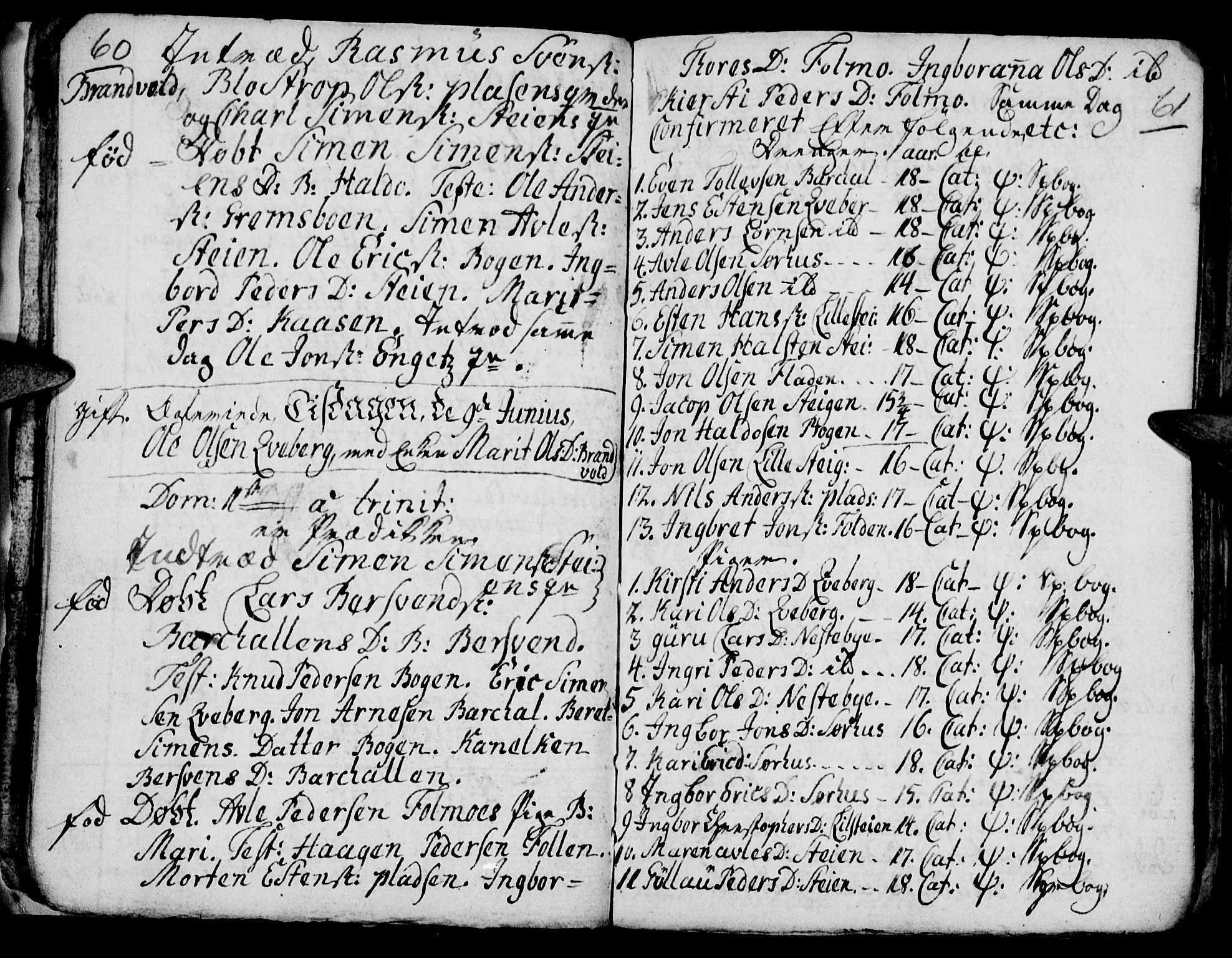Tynset prestekontor, SAH/PREST-058/H/Ha/Hab/L0009: Parish register (official) no. 9, 1769-1781, p. 60-61