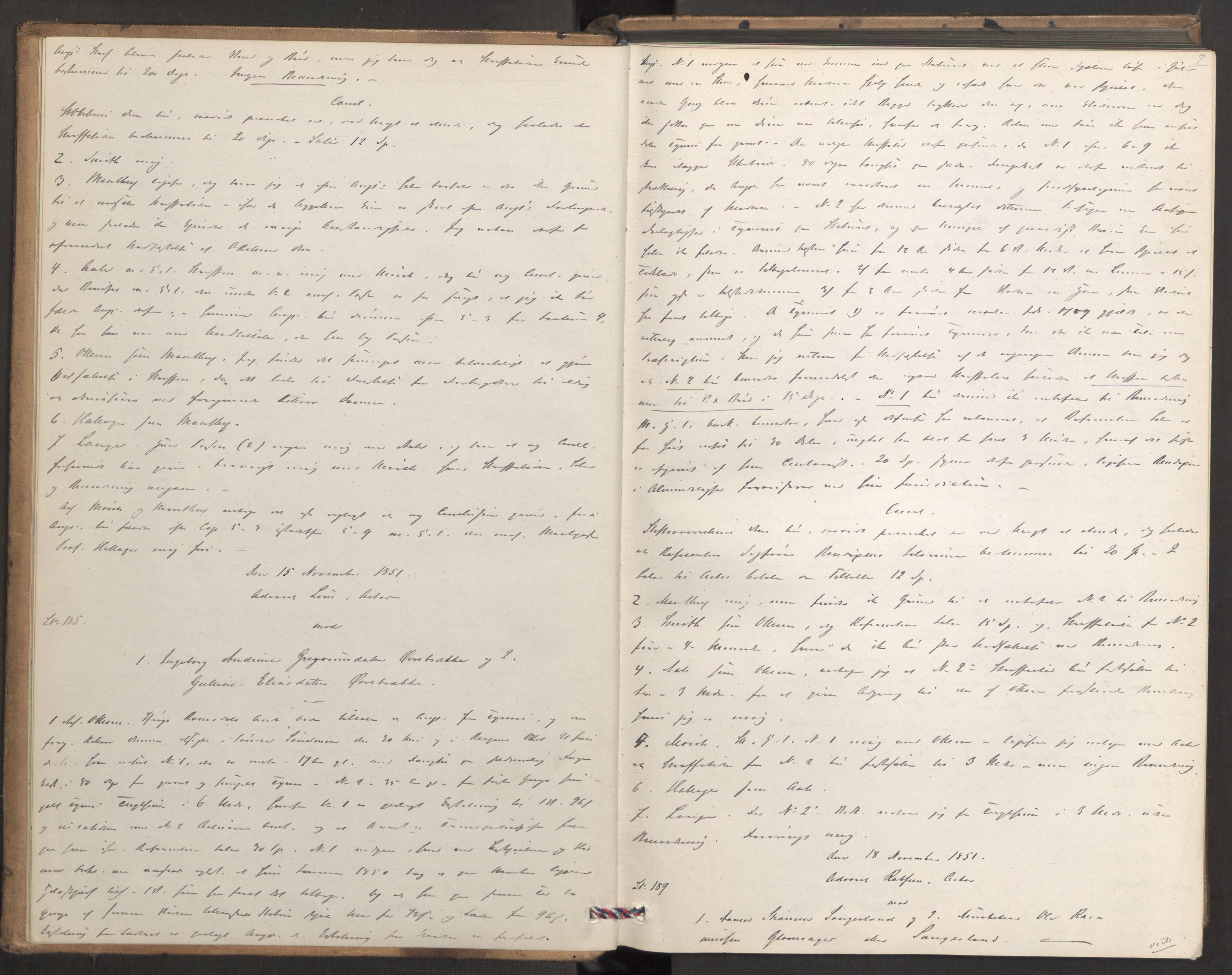 Høyesterett, AV/RA-S-1002/E/Eb/Ebb/L0045/0001: Voteringsprotokoller / Voteringsprotokoll, 1851-1852, p. 6b-7a