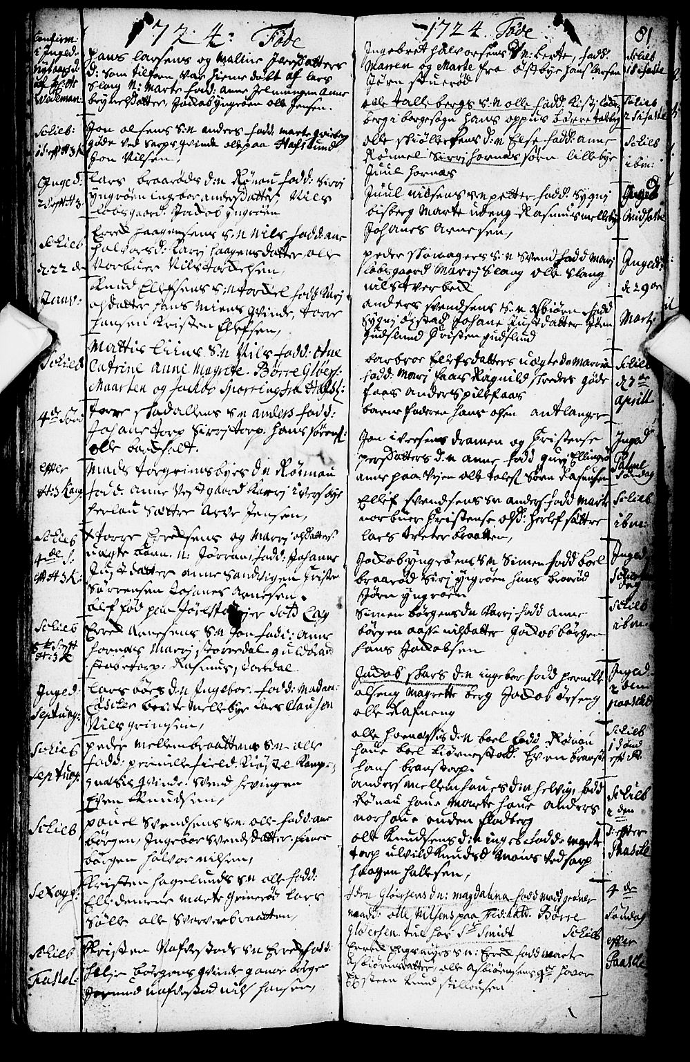 Skjeberg prestekontor Kirkebøker, AV/SAO-A-10923/F/Fa/L0001: Parish register (official) no. I 1, 1702-1725, p. 81