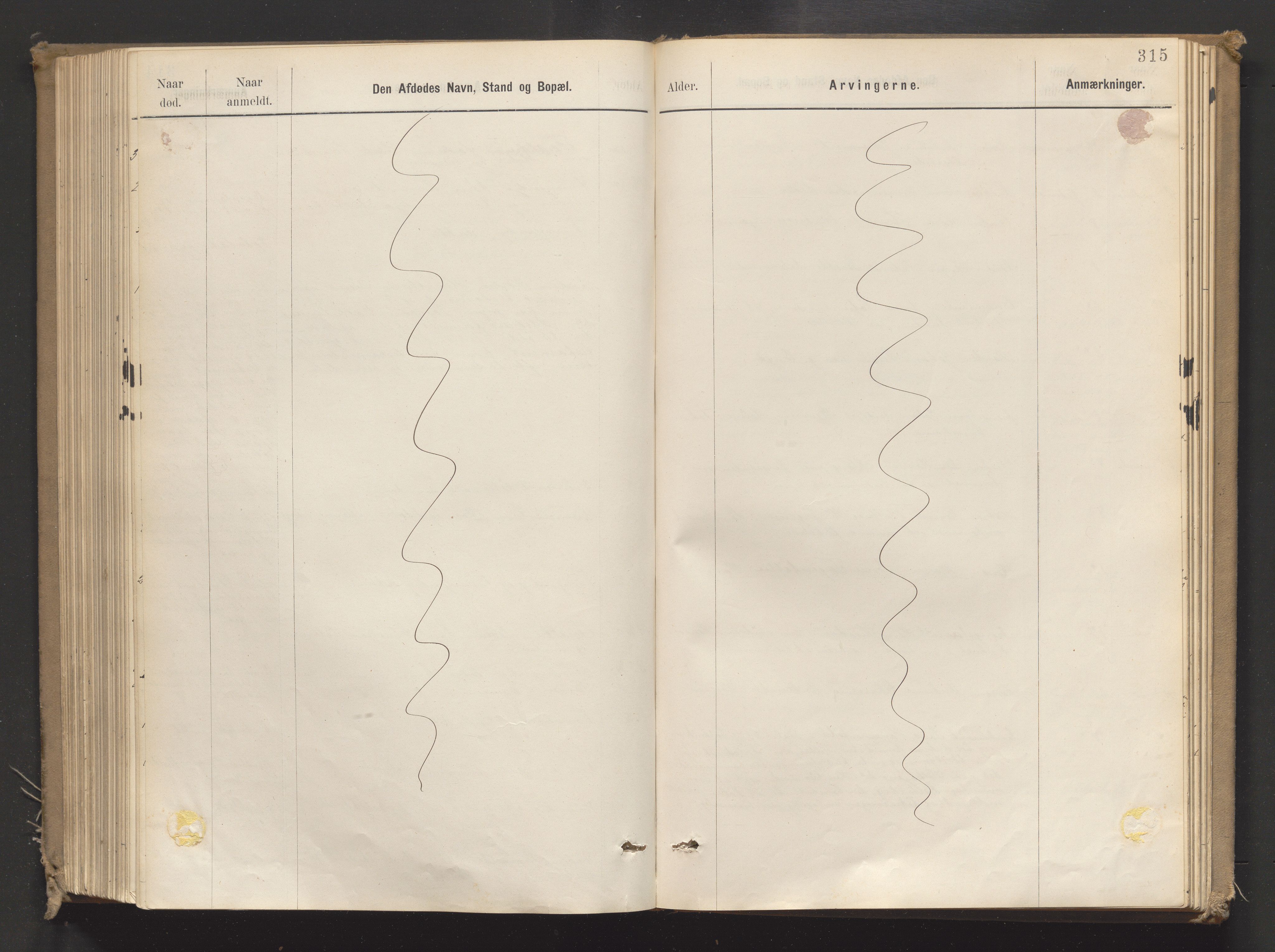 Søndre Jarlsberg sorenskriveri, AV/SAKO-A-129/H/Ha/Hab/L0005: Dødsmeldingsprotokoll, 1884-1902, p. 315