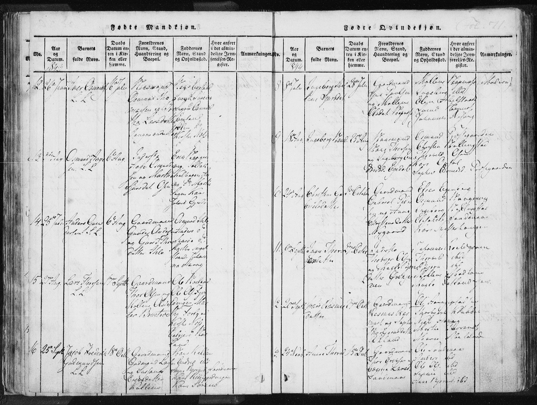 Vikedal sokneprestkontor, AV/SAST-A-101840/01/IV: Parish register (official) no. A 3, 1817-1850, p. 71