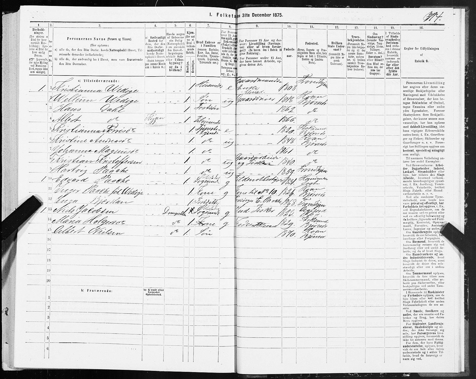 SAT, 1875 census for 1632P Bjørnør, 1875, p. 3314