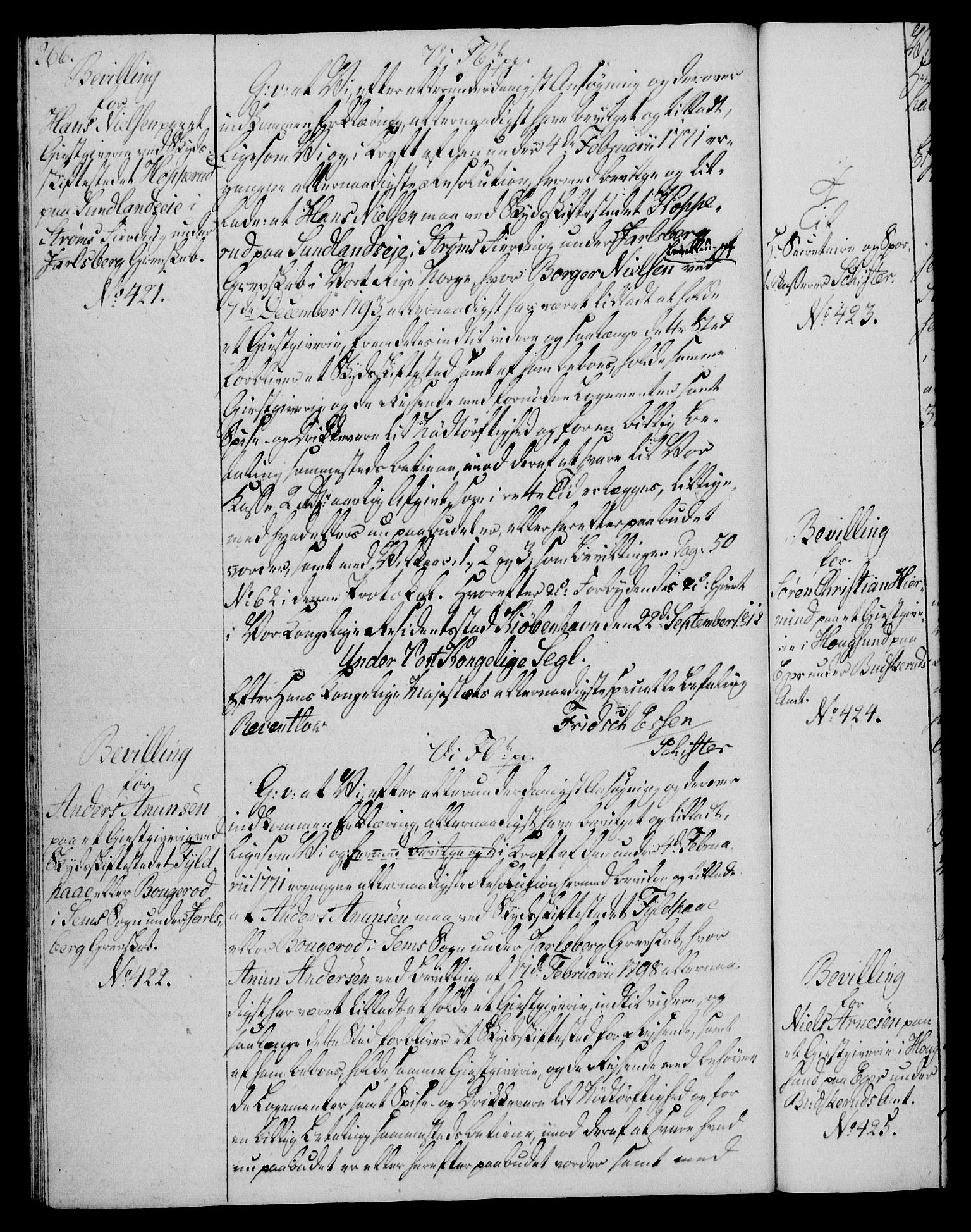 Rentekammeret, Kammerkanselliet, AV/RA-EA-3111/G/Gg/Gga/L0020: Norsk ekspedisjonsprotokoll med register (merket RK 53.20), 1811-1814, p. 266