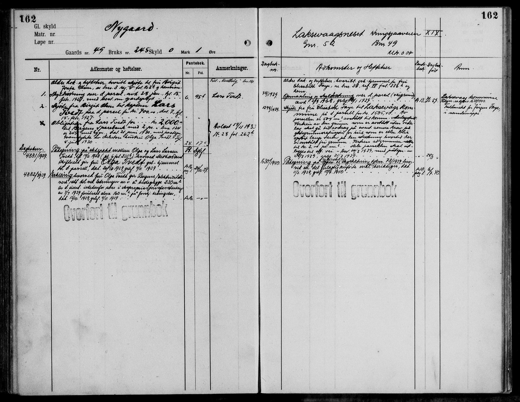 Midhordland sorenskriveri, AV/SAB-A-3001/1/G/Ga/Gab/L0111: Mortgage register no. II.A.b.111, p. 162