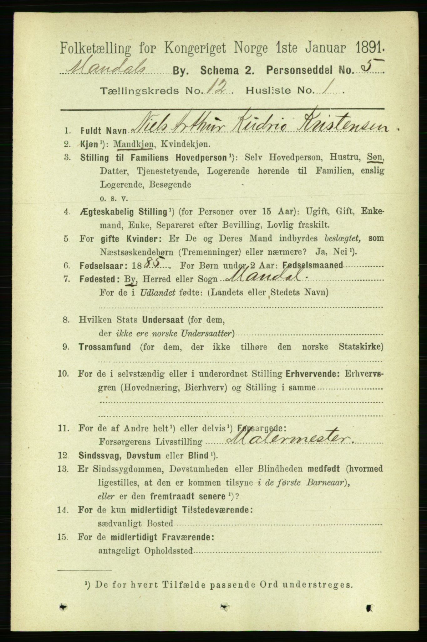 RA, 1891 census for 1002 Mandal, 1891, p. 2894