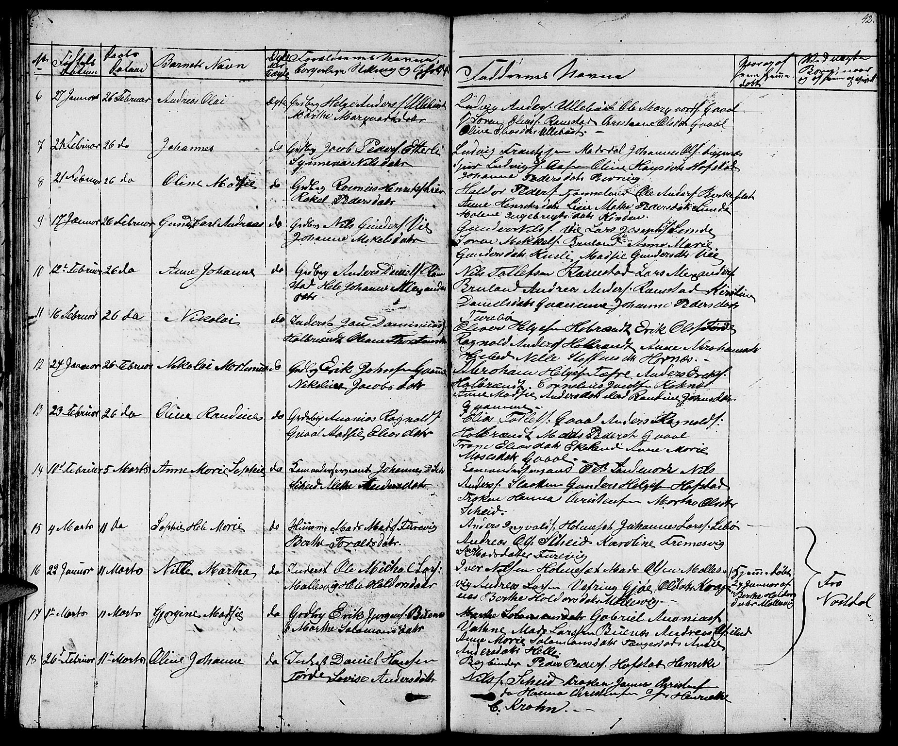 Førde sokneprestembete, AV/SAB-A-79901/H/Hab/Haba/L0001: Parish register (copy) no. A 1, 1853-1880, p. 42