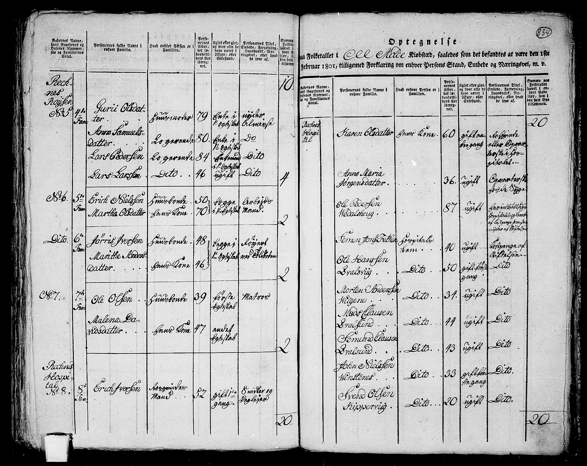RA, 1801 census for 1544P Bolsøy, 1801, p. 833b-834a
