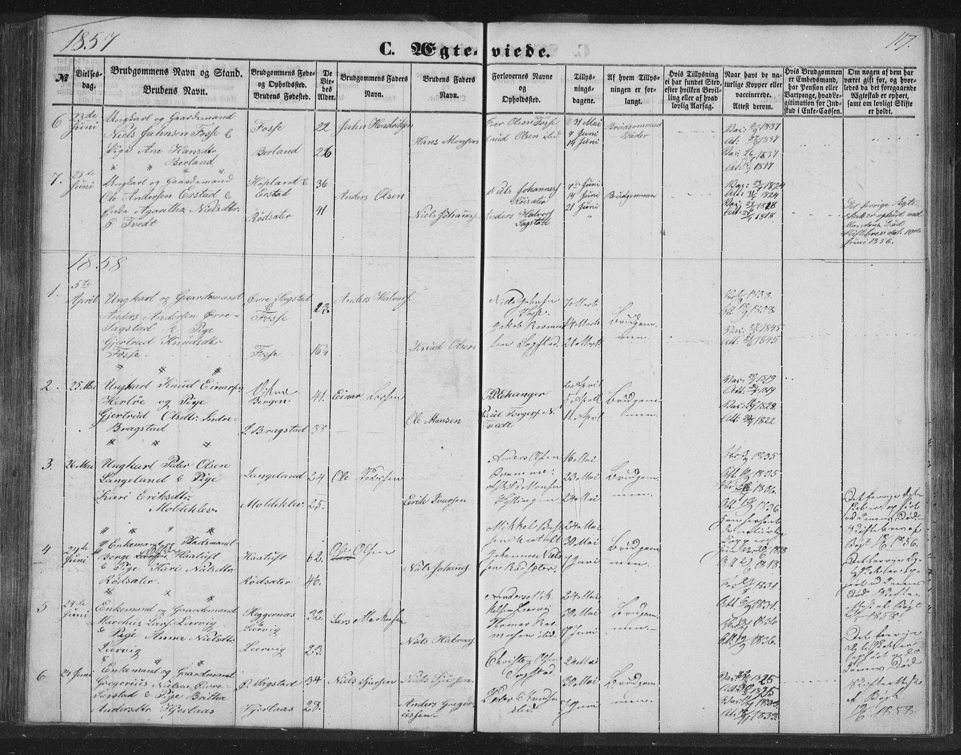 Alversund Sokneprestembete, SAB/A-73901/H/Ha/Hab: Parish register (copy) no. C 1, 1851-1866, p. 117