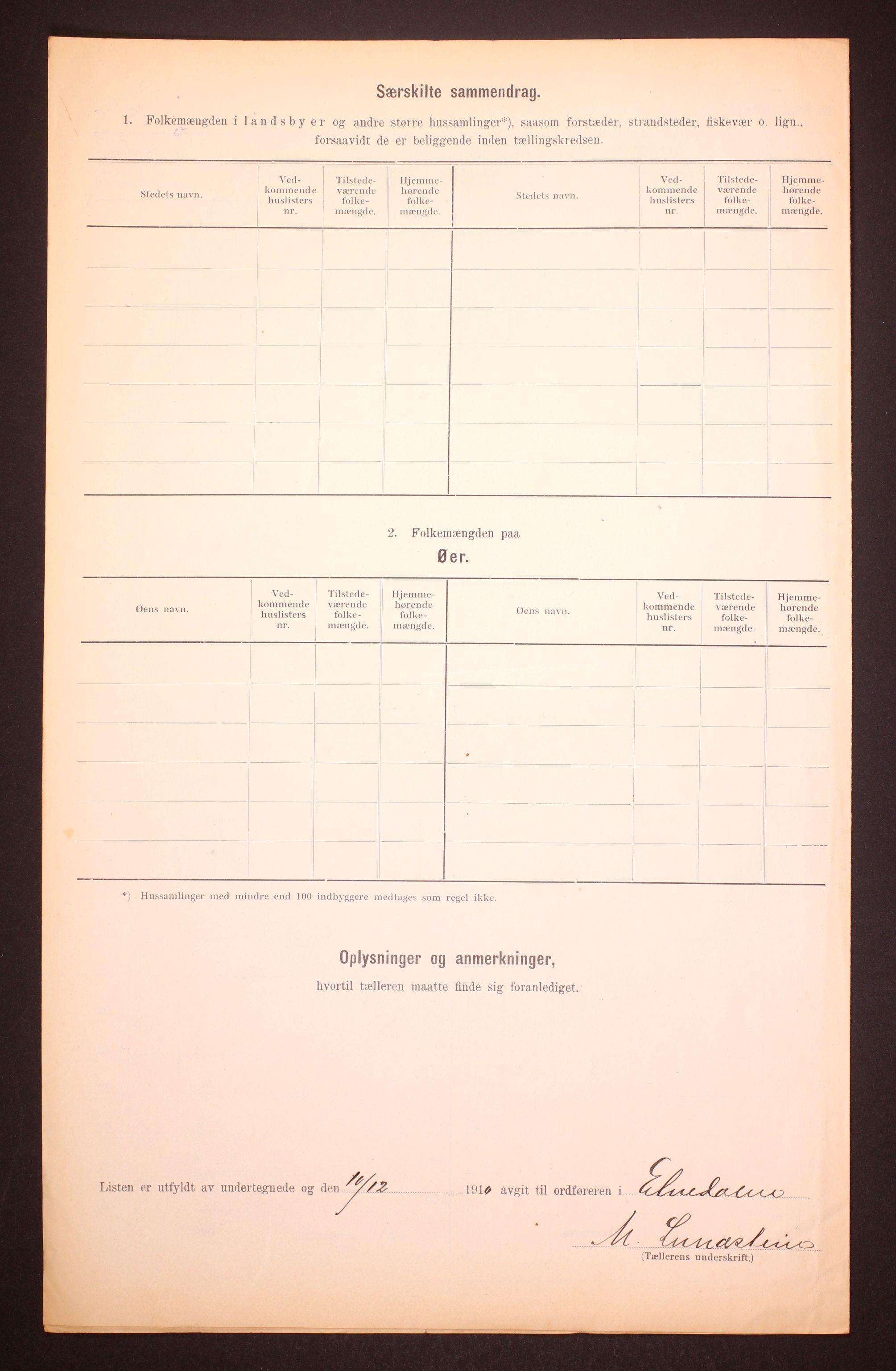 RA, 1910 census for Etnedal, 1910, p. 6