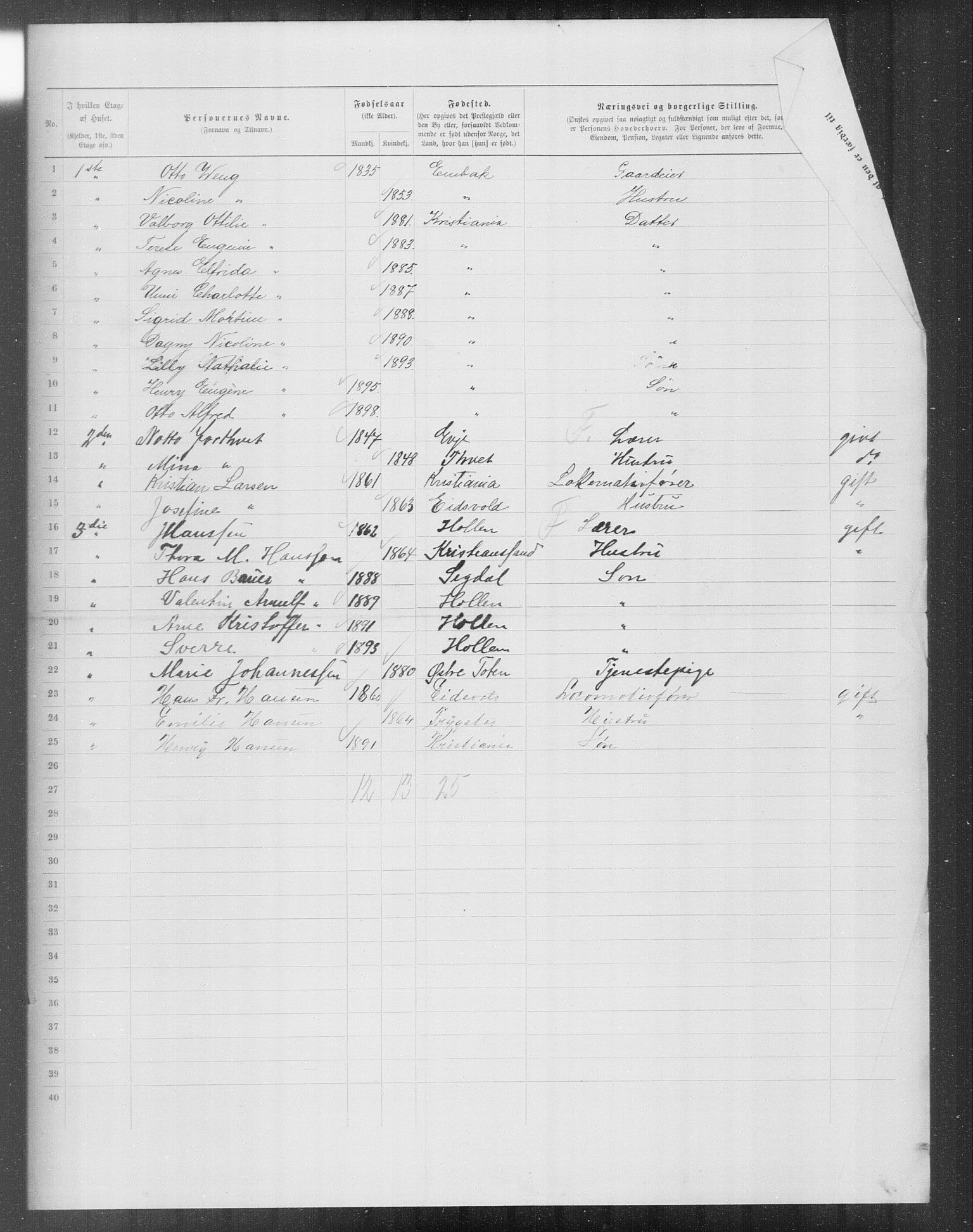 OBA, Municipal Census 1899 for Kristiania, 1899, p. 12736