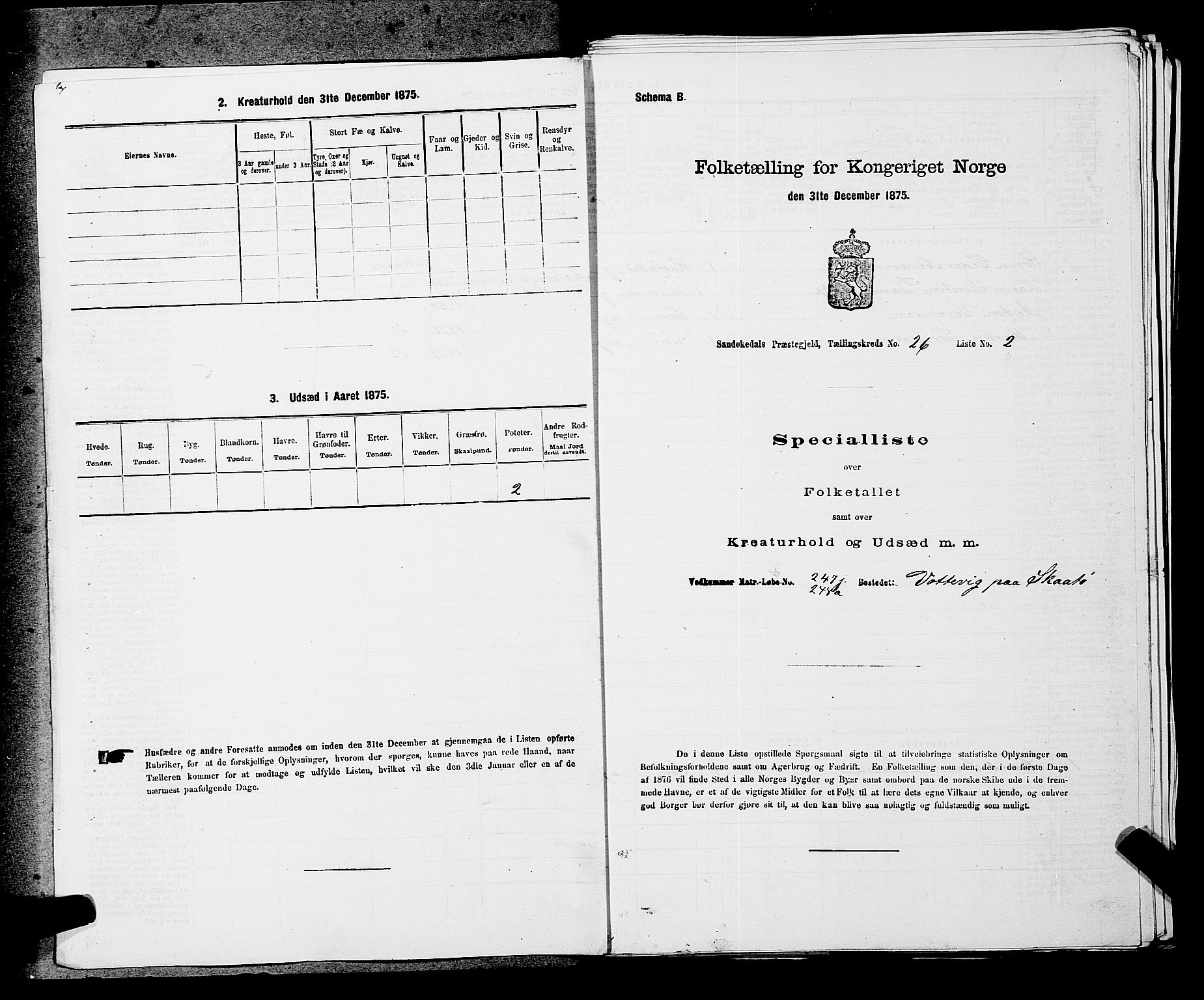 SAKO, 1875 census for 0816P Sannidal, 1875, p. 2015