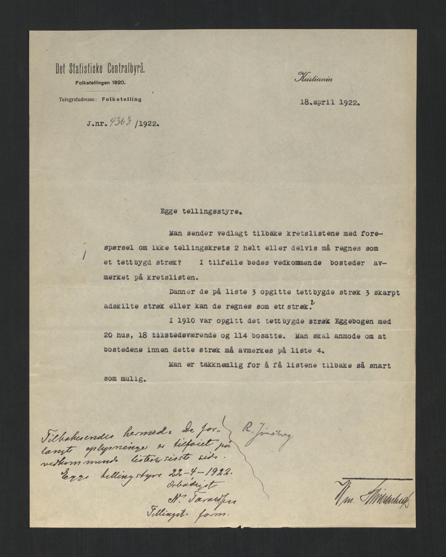 SAT, 1920 census for Egge, 1920, p. 10