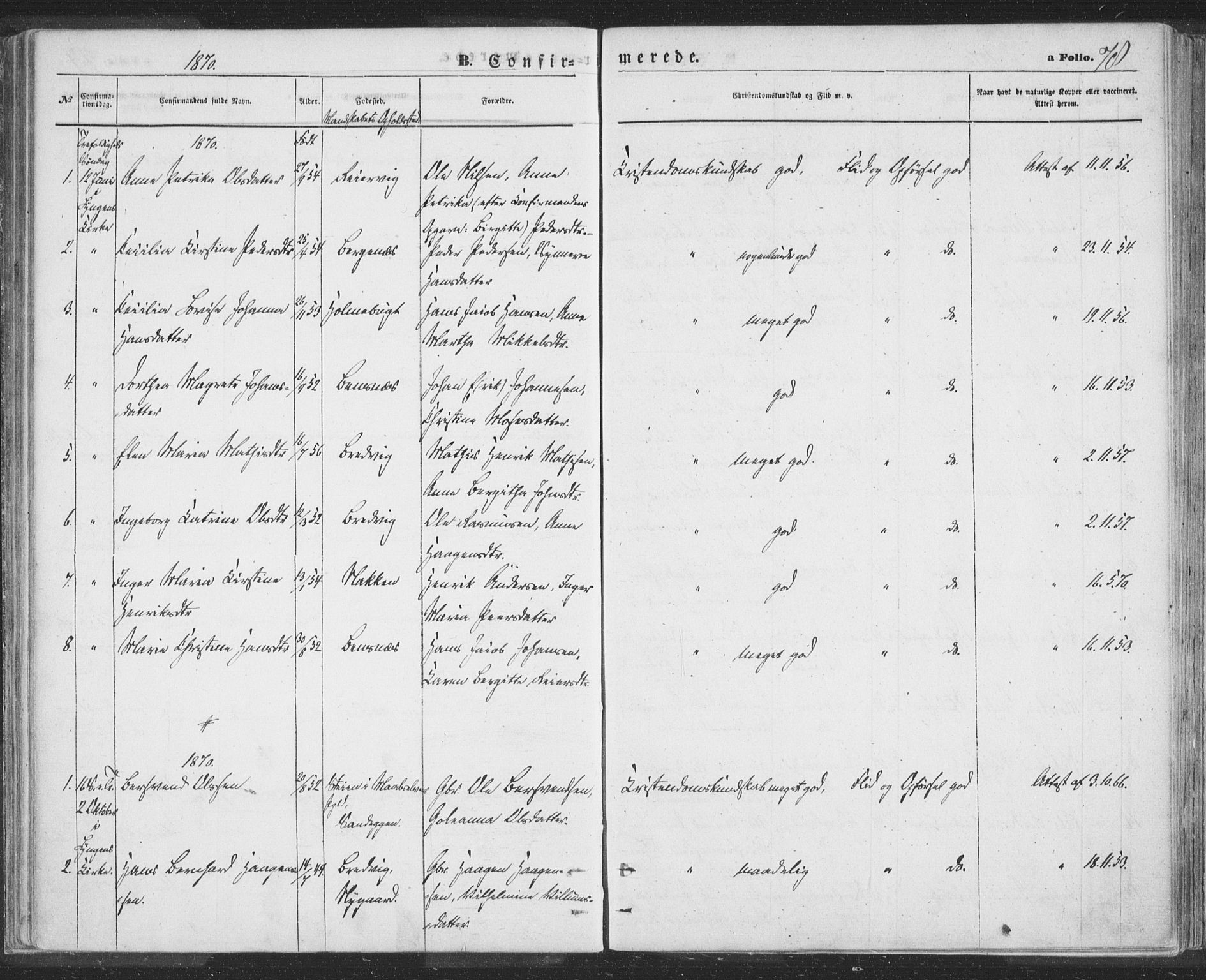 Lyngen sokneprestembete, AV/SATØ-S-1289/H/He/Hea/L0009kirke: Parish register (official) no. 9, 1864-1882, p. 78