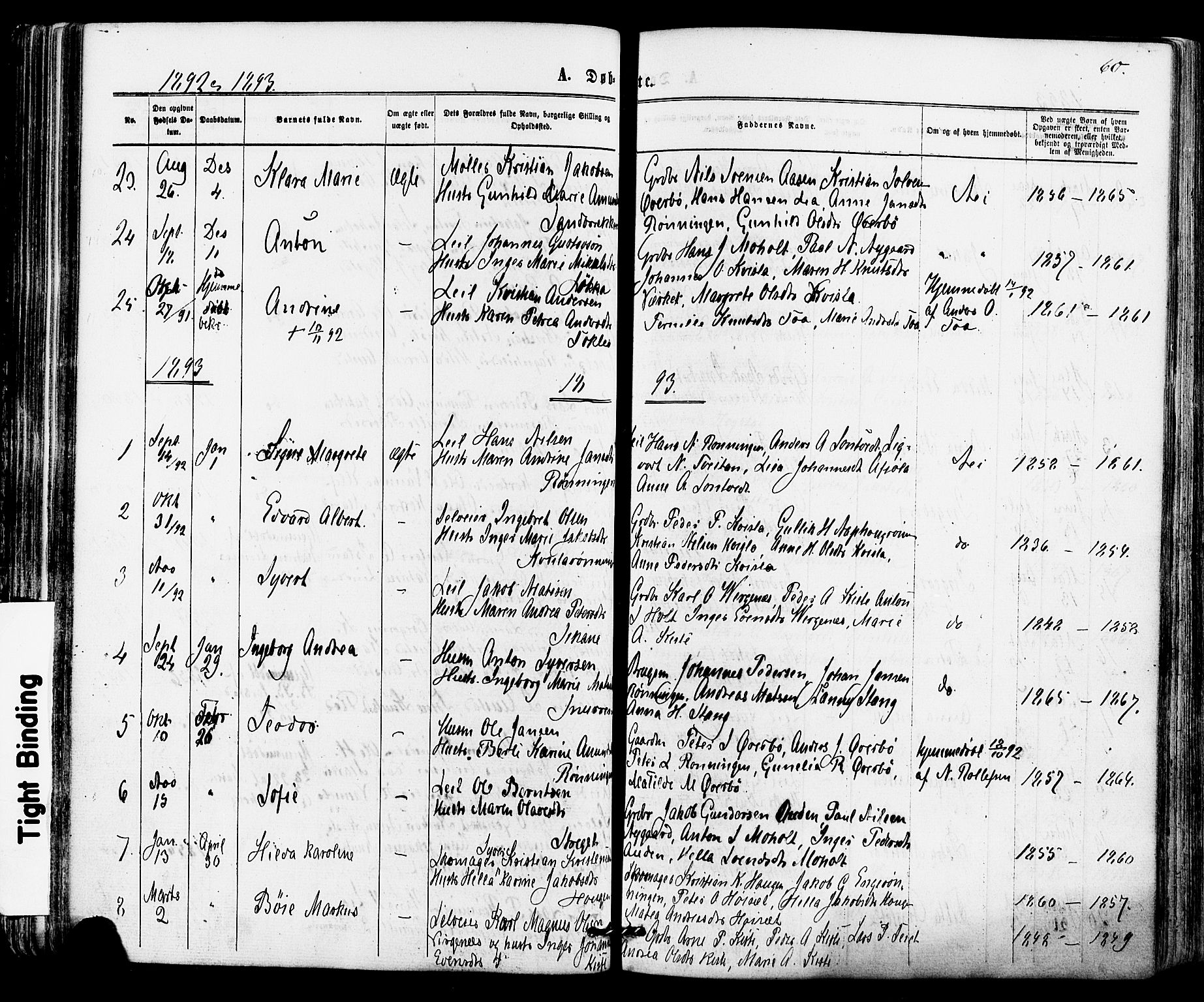 Siljan kirkebøker, SAKO/A-300/F/Fa/L0002: Parish register (official) no. 2, 1870-1895, p. 60